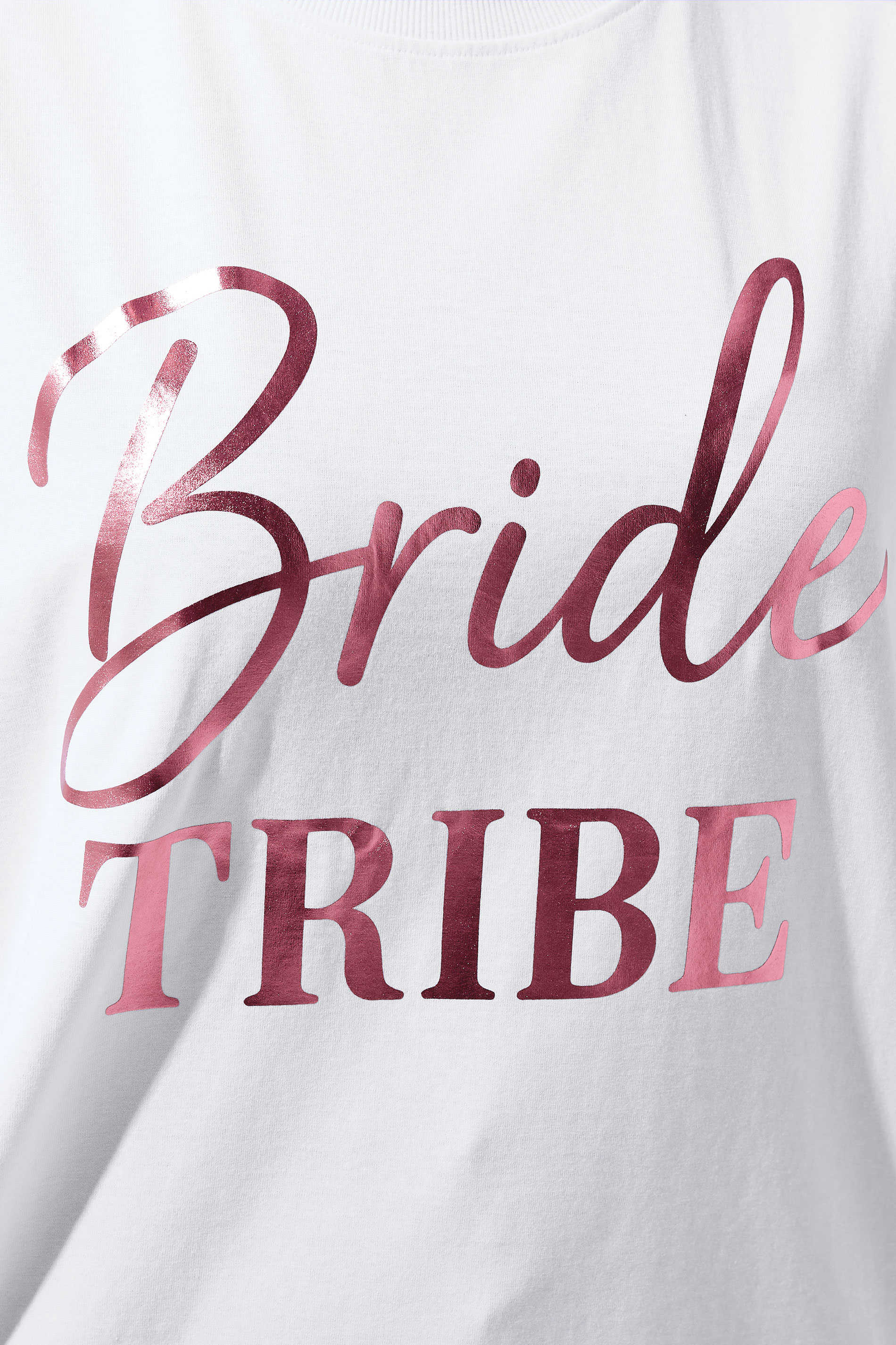 LIMITED COLLECTION Plus Size White 'Bride To Be' Metallic T-Shirt | Yours Clothing 5