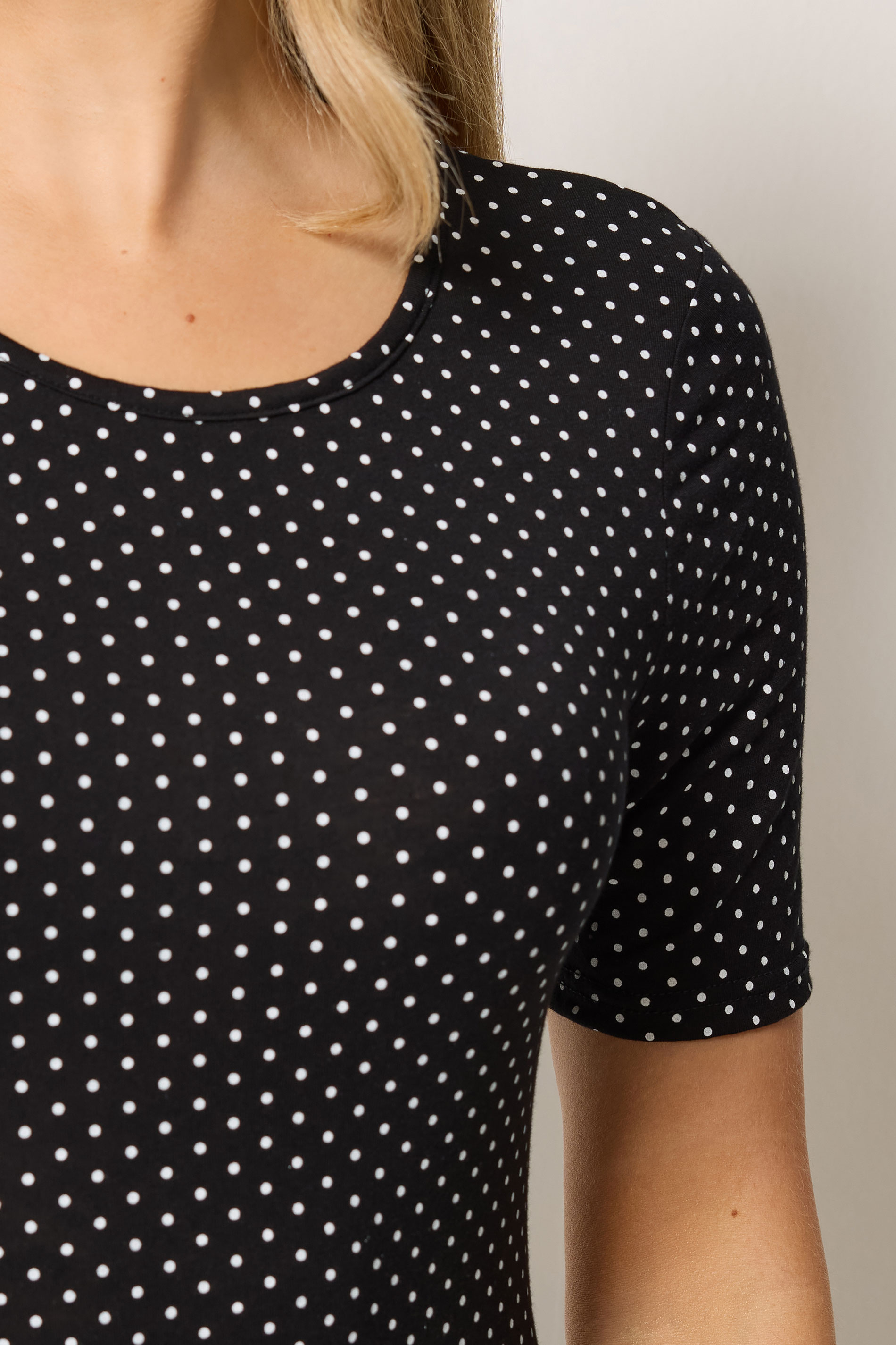 LTS Tall Women's Black Polka Dot Short Sleeve Maxi Dress | Long Tall Sally 5
