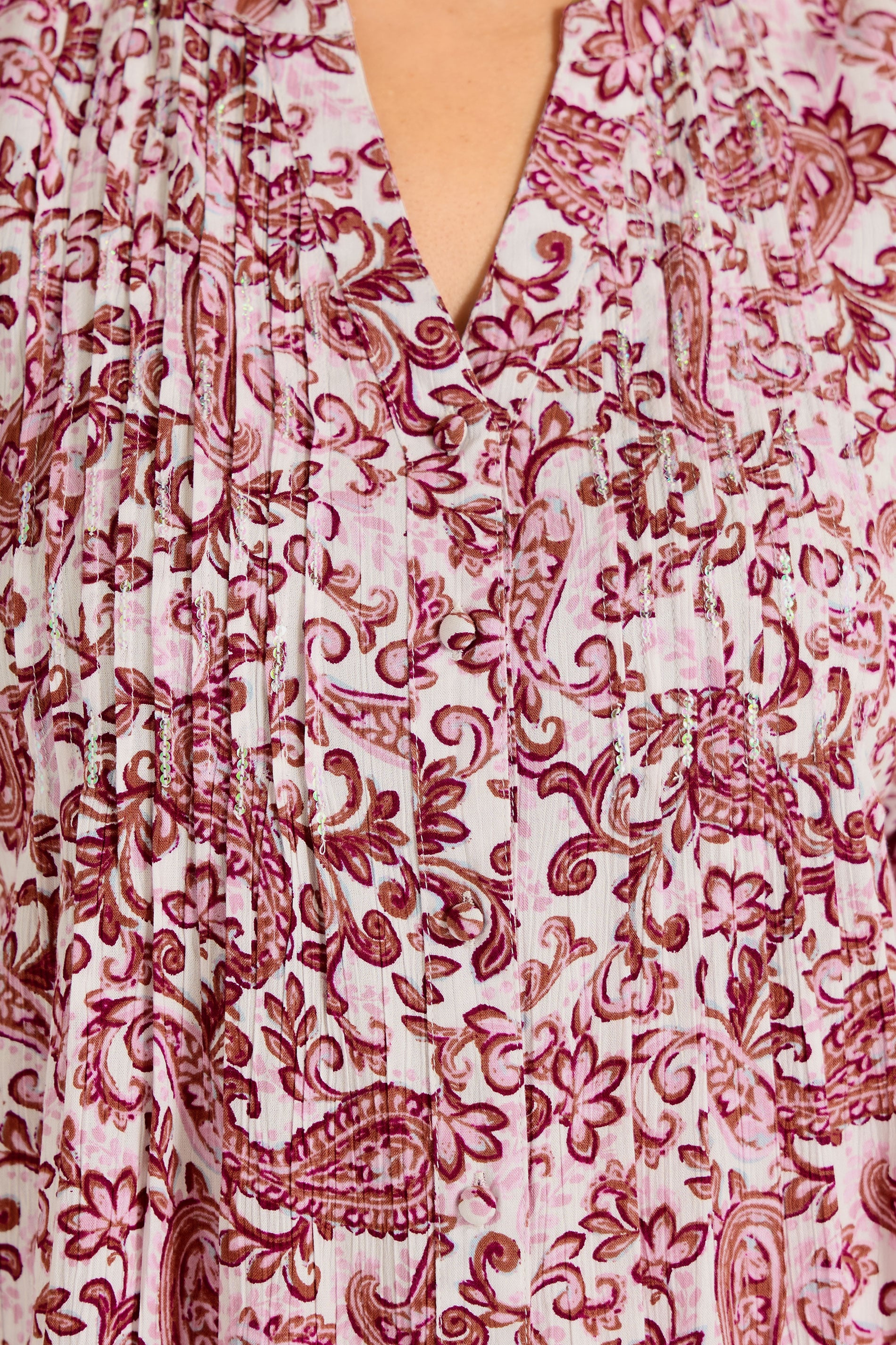 EVANS Plus Size Pink Floral Pintuck Blouse | Evans 4