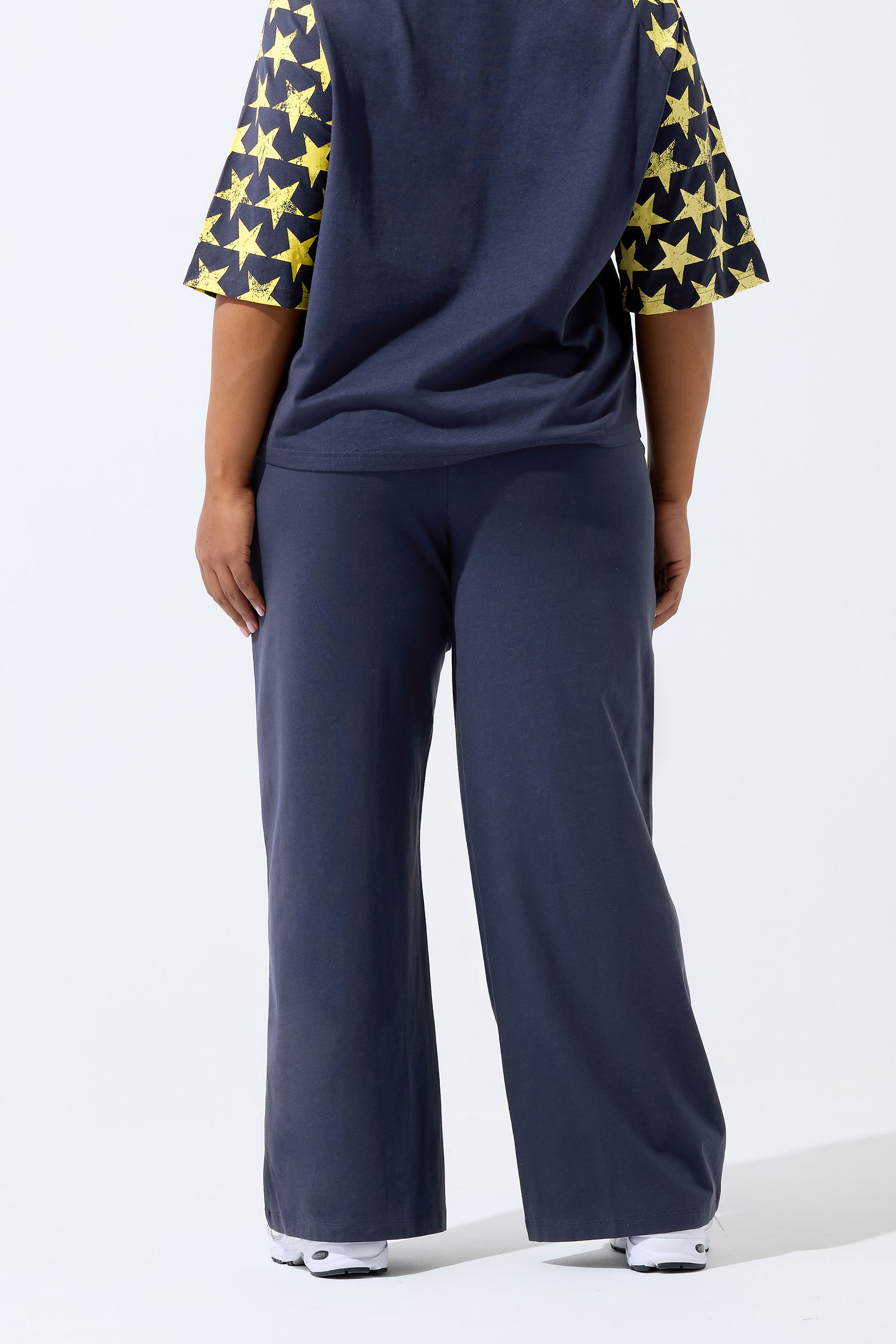 LIMITED COLLECTION Plus Size Navy Blue '86' Straight Leg Leggings | Yours Clothing 2