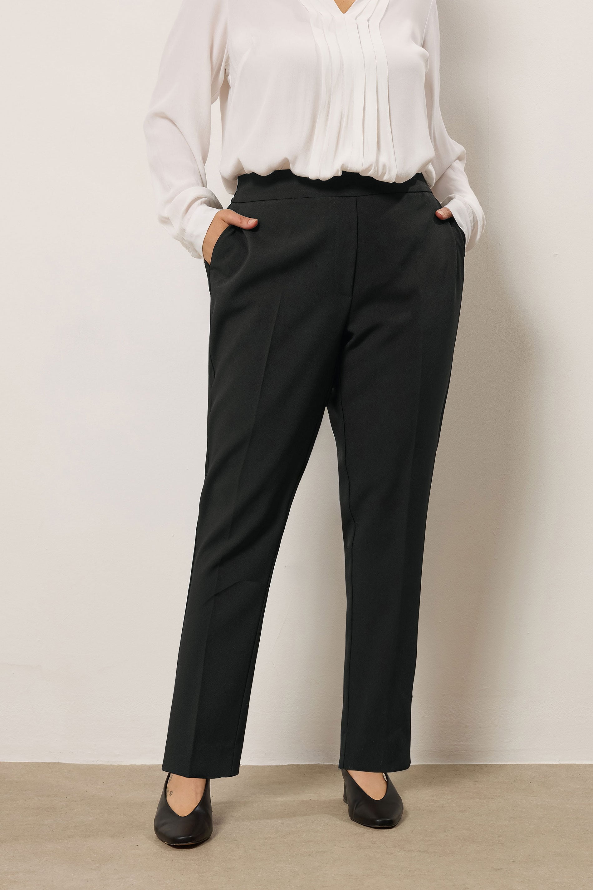 EVANS Plus Size Black Tapered Trousers | Evans 2