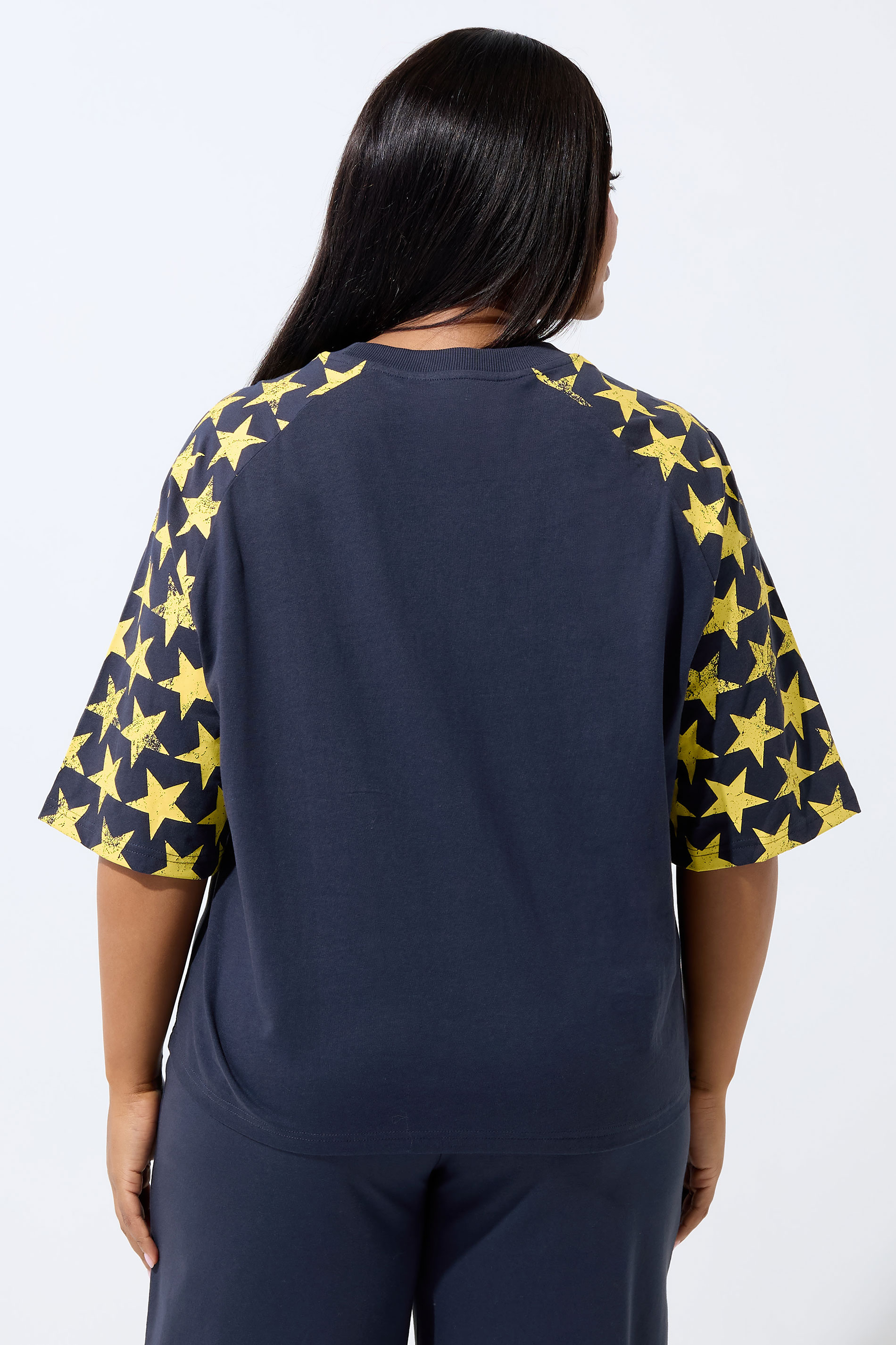 LIMITED COLLECTION Plus Size Navy Blue '86' Star Print T-Shirt | Yours Clothing 2