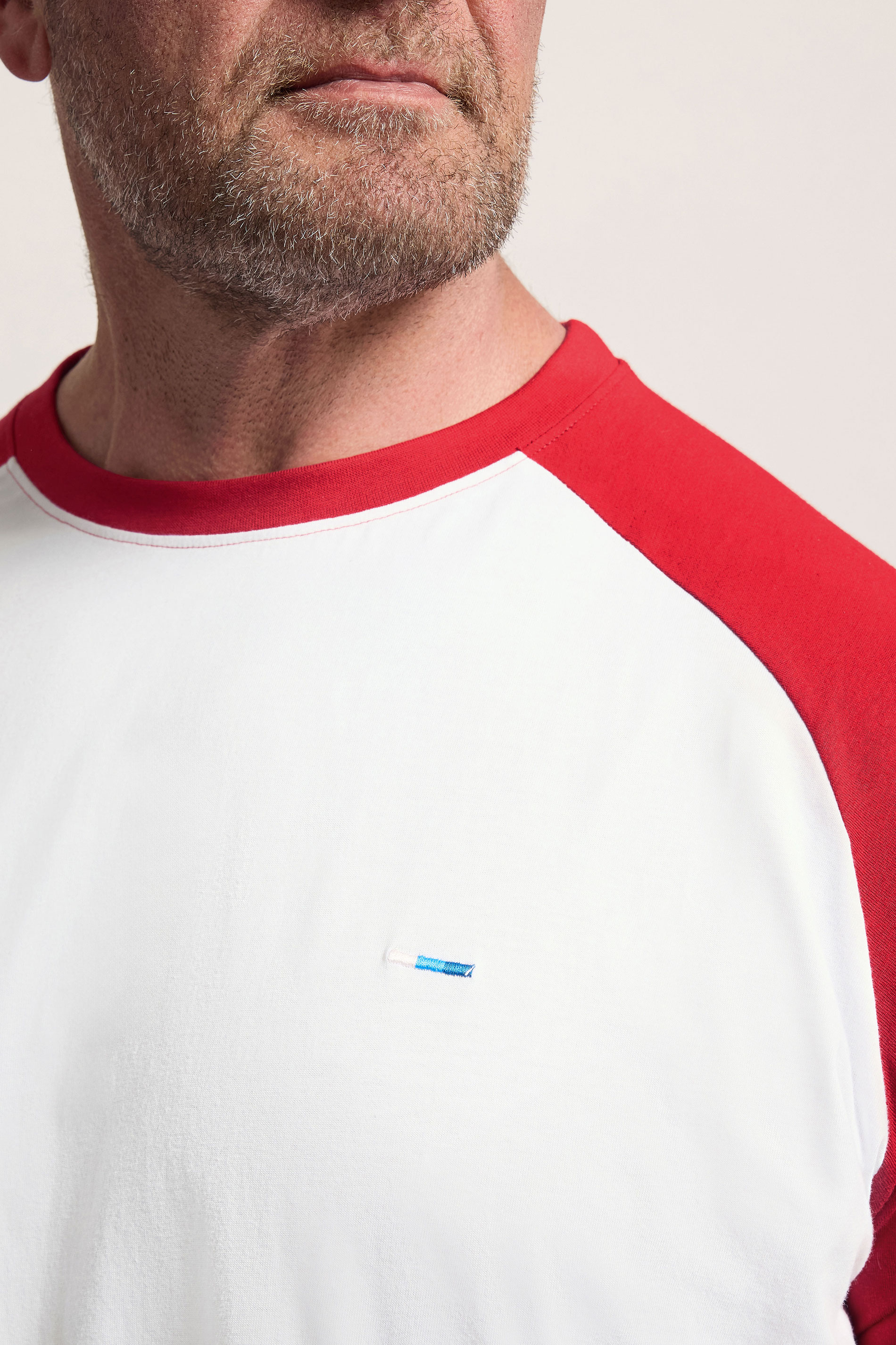 BadRhino Big & Tall Red & White Raglan T-Shirt | BadRhino 4