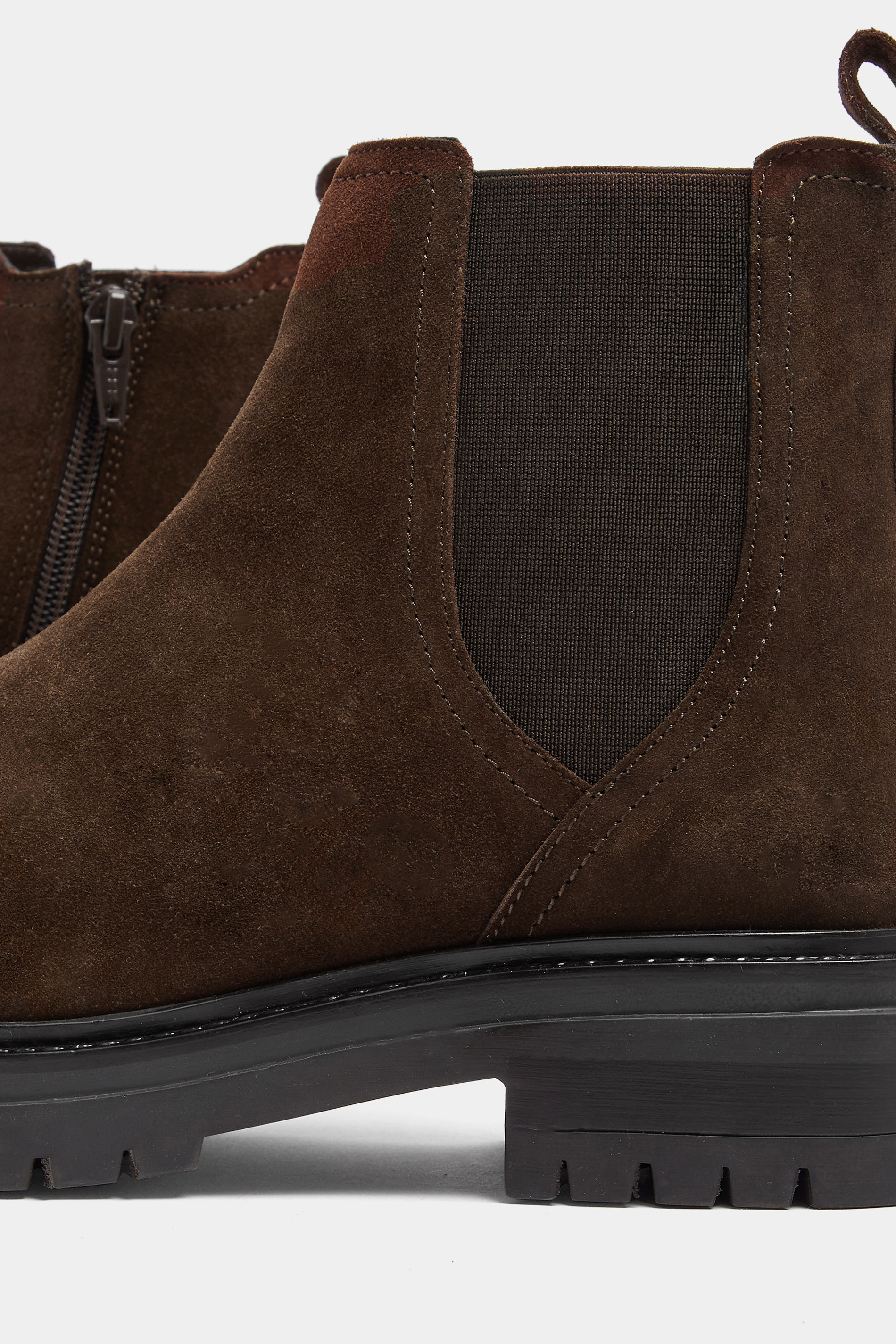 Chocolate Brown Suede Chelsea Boots In Wide E Fit | Yours Clothing 5