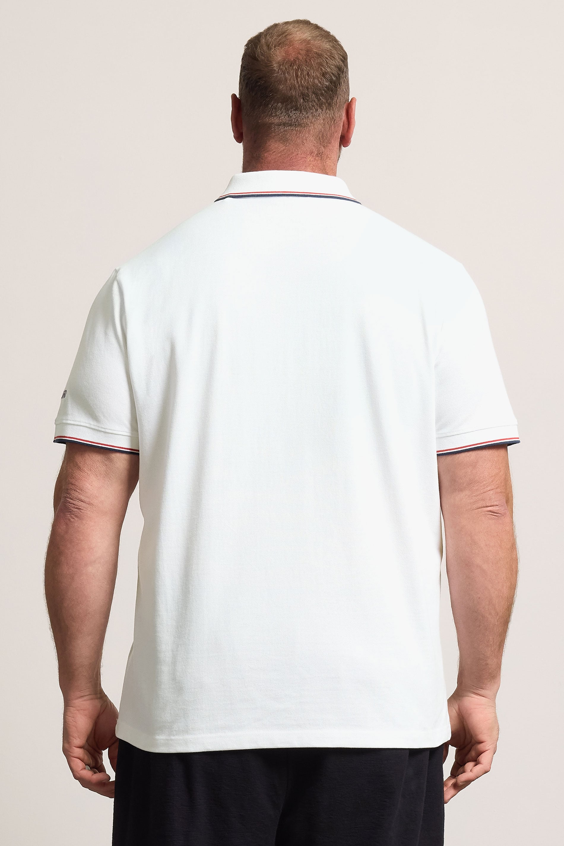 BadRhino Big & Tall White England Embroided Polo Shirt | BadRhino 5
