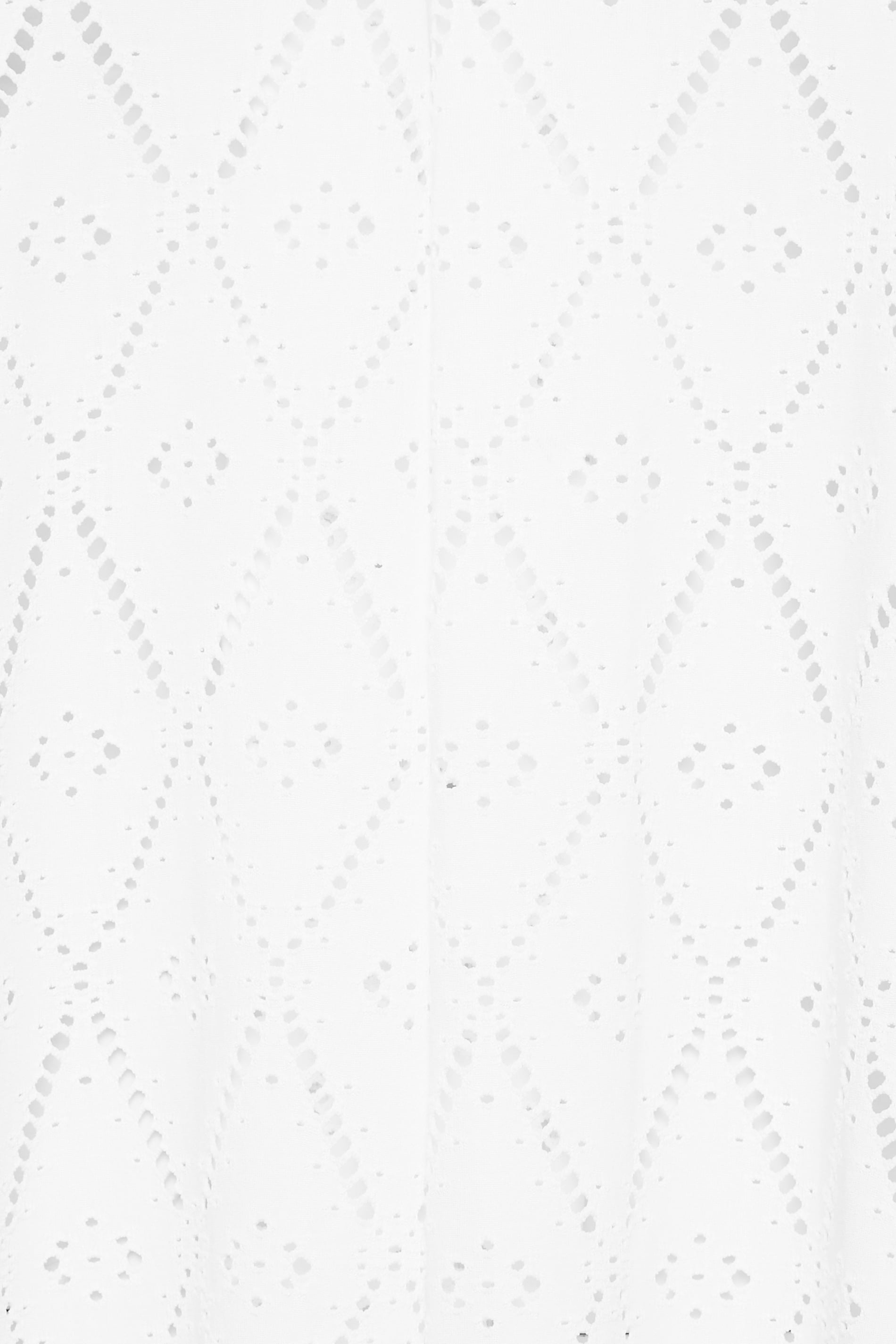YOURS Plus Size White Broderie Anglaise Pleated Vest Top | Yours Clothing 5