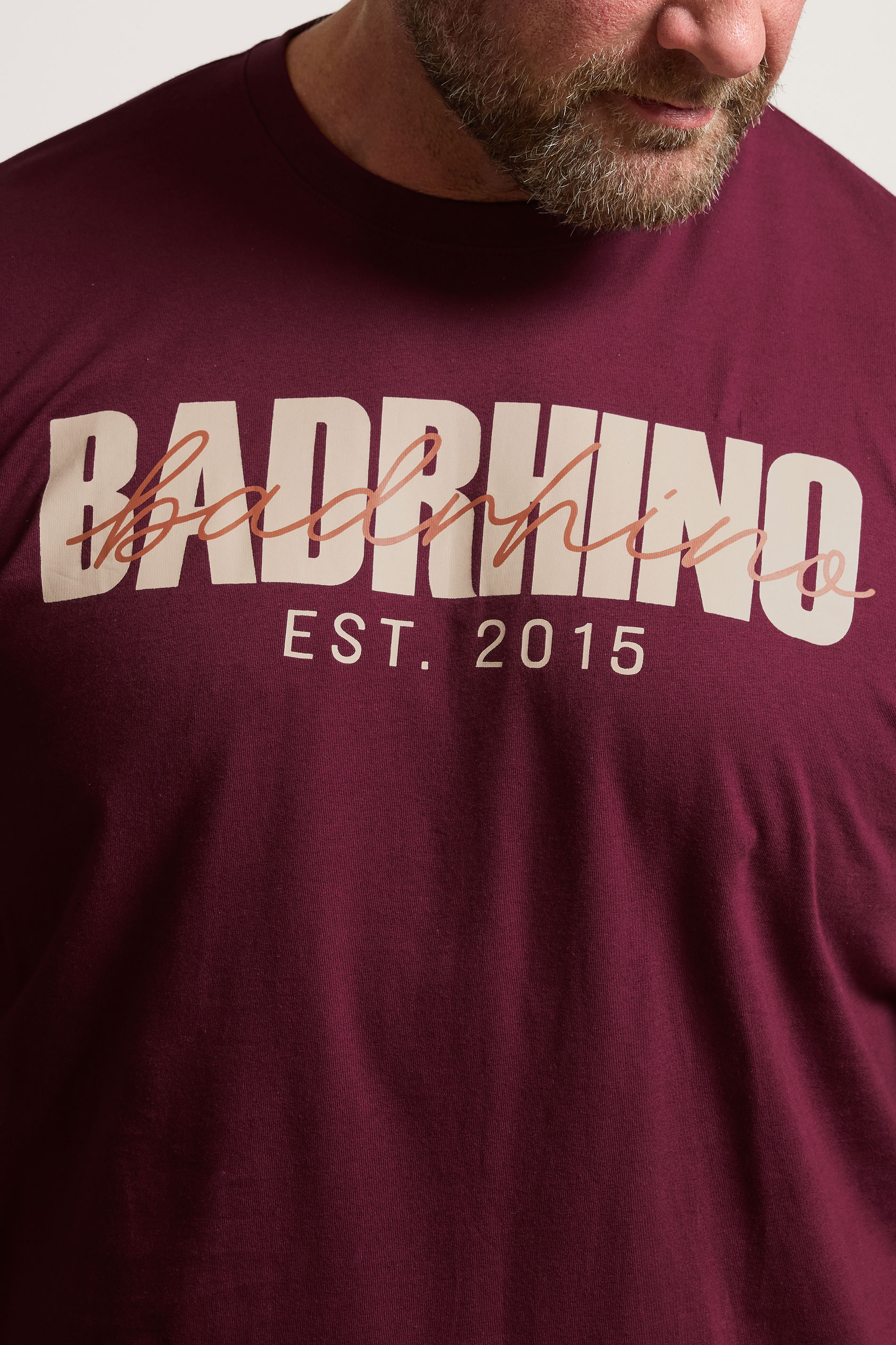 BadRhino Big & Tall 3 PACK Burgundy Red & Navy Blue Scripted T-Shirts | BadRhino 6
