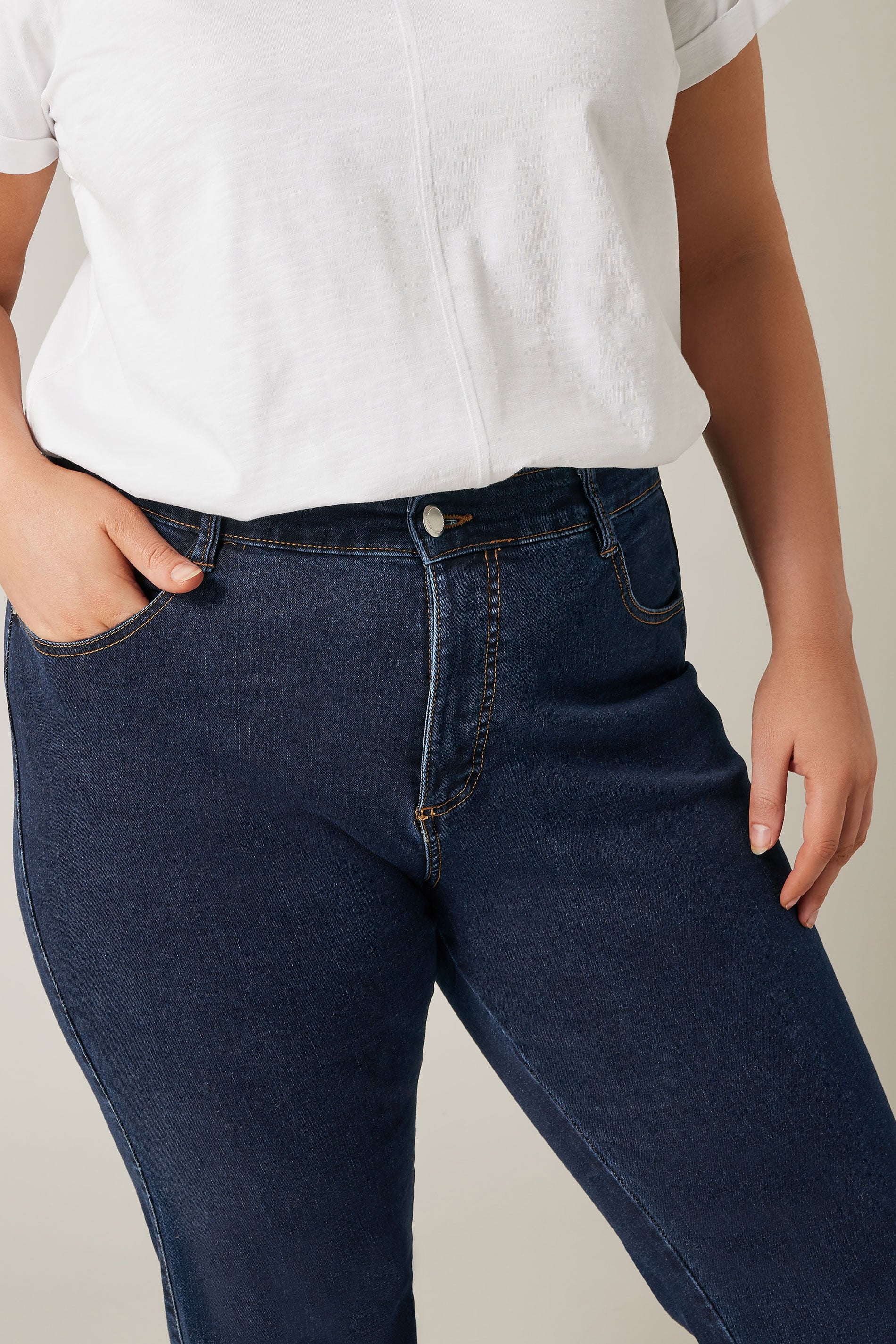 EVANS Plus Size Indigo Blue Straight Leg Jeans | Evans 4