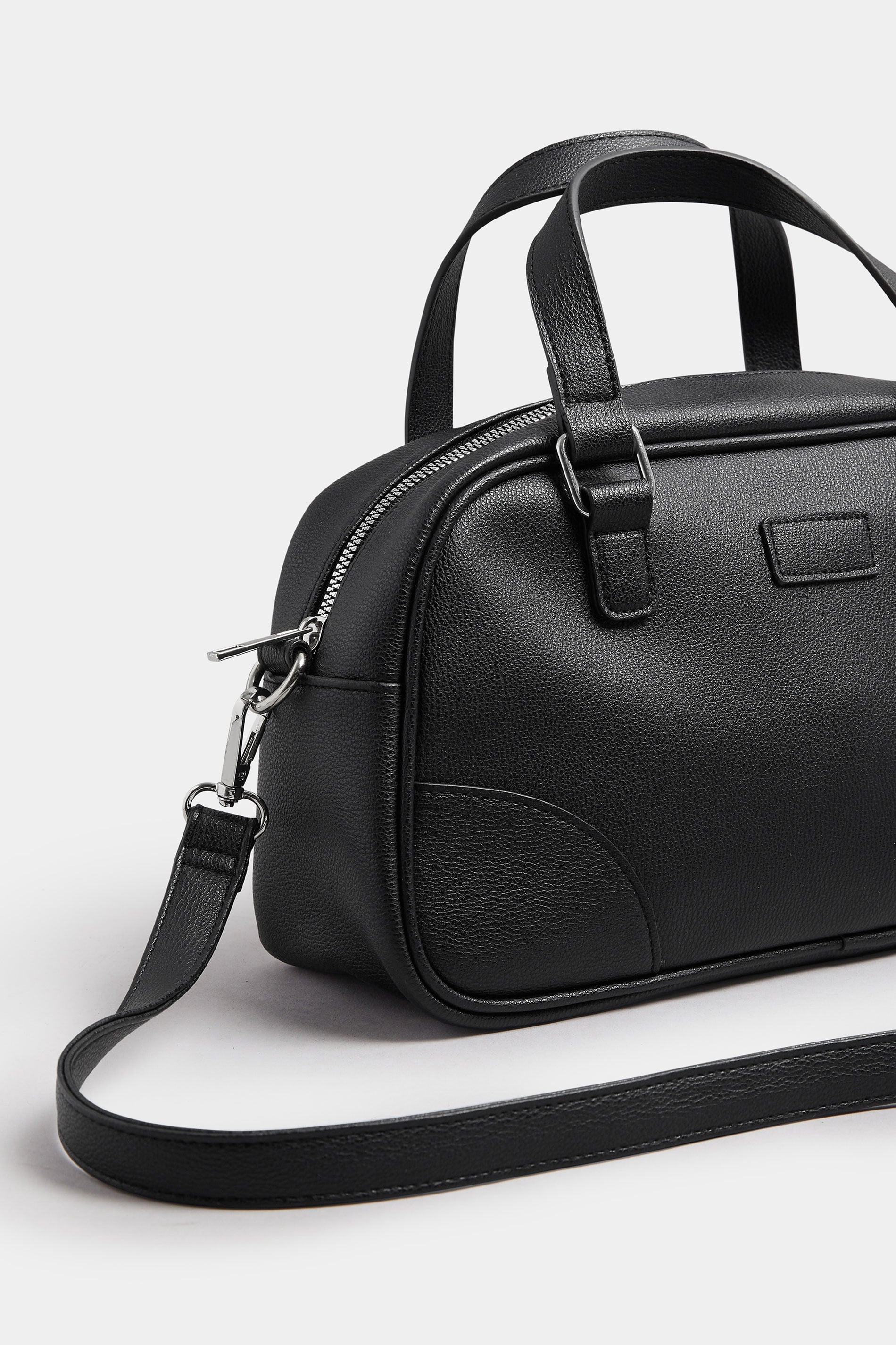 Black Faux Leather Cross Body Bag | Yours Clothing 5