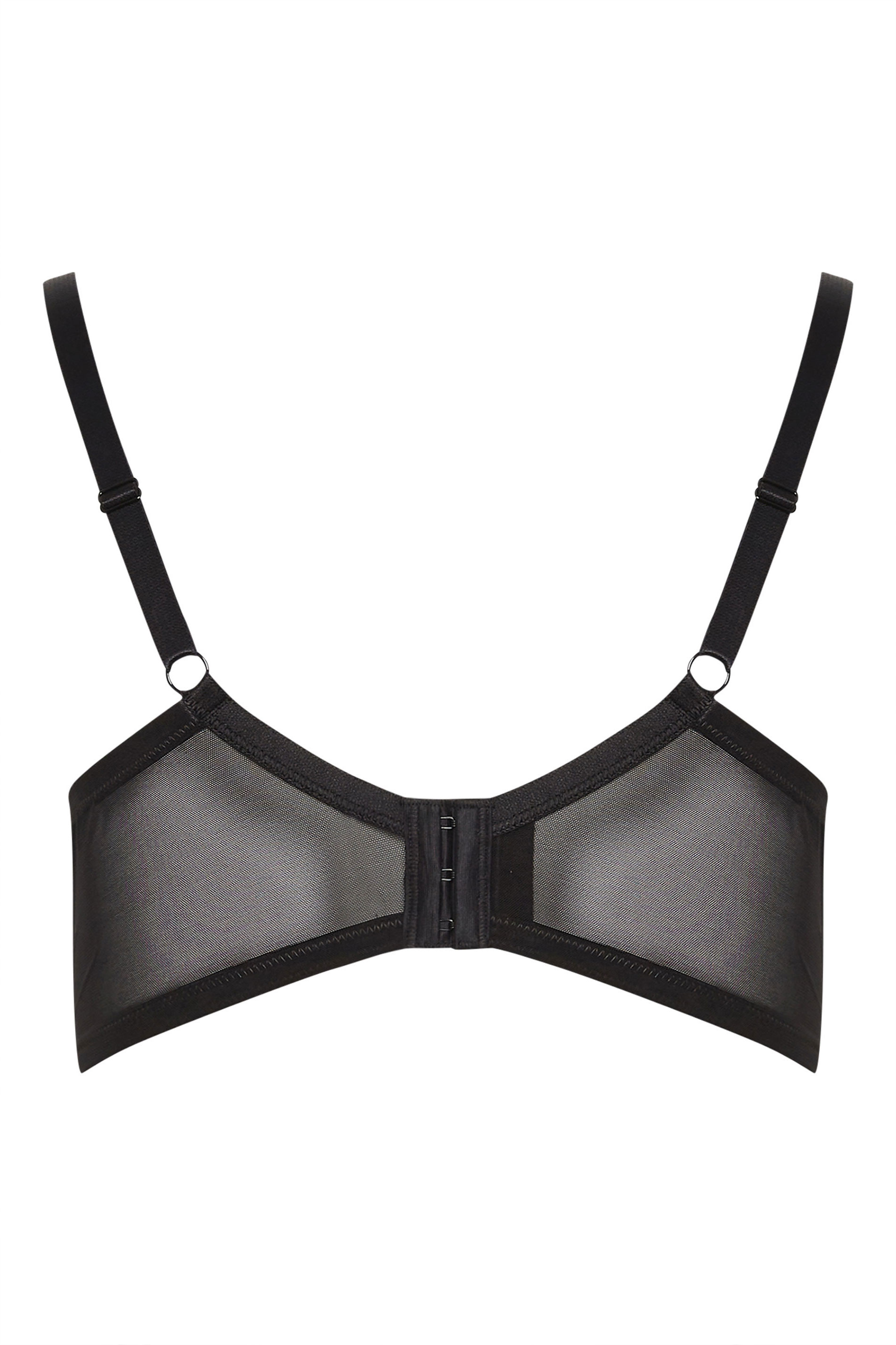 YOURS Plus Size Red & Black Lace Strap Detail Plunge Bra | Yours Clothing 7