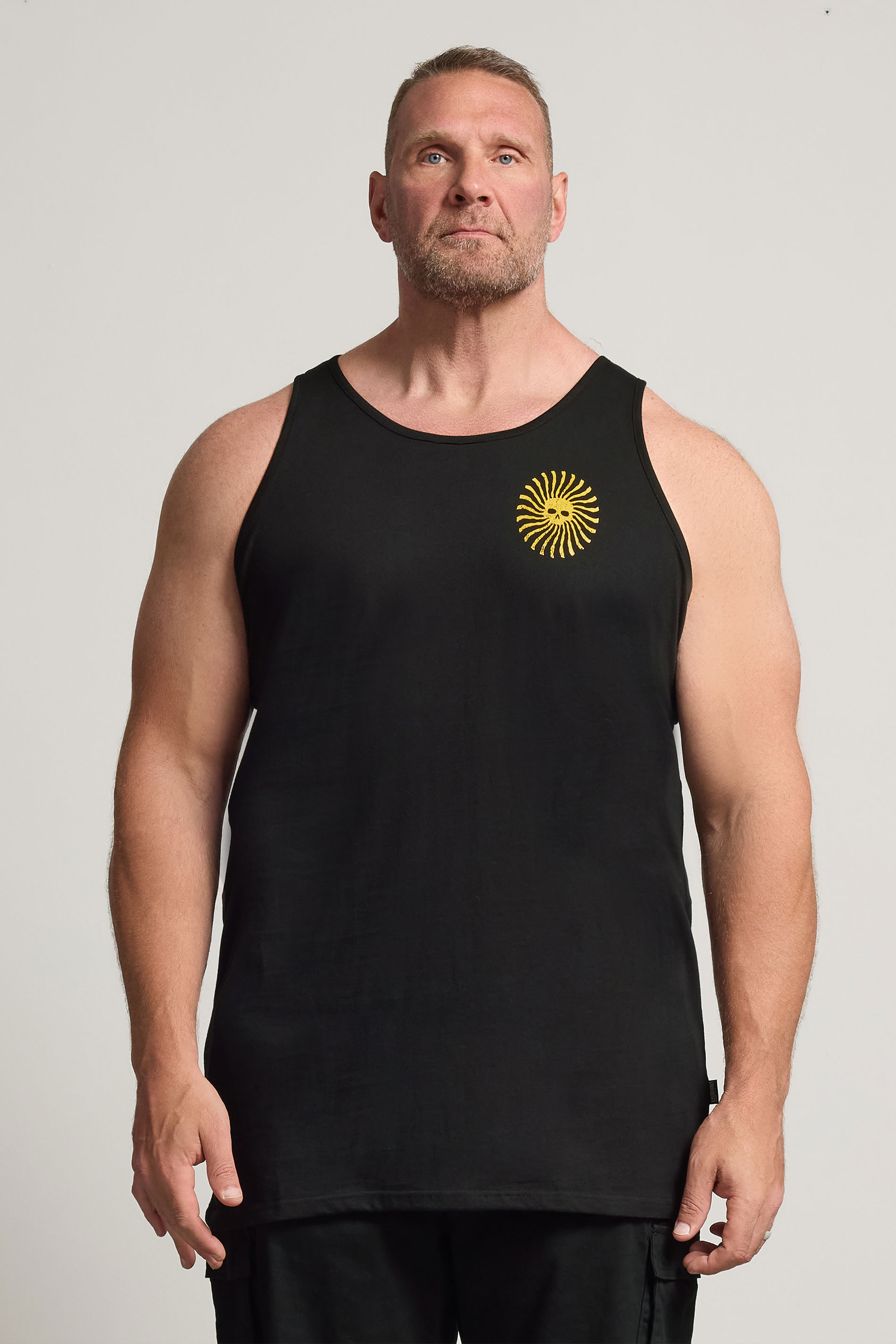 BadRhino Black Extra Long Chasing Sun Muscle Vest | BadRhino 3