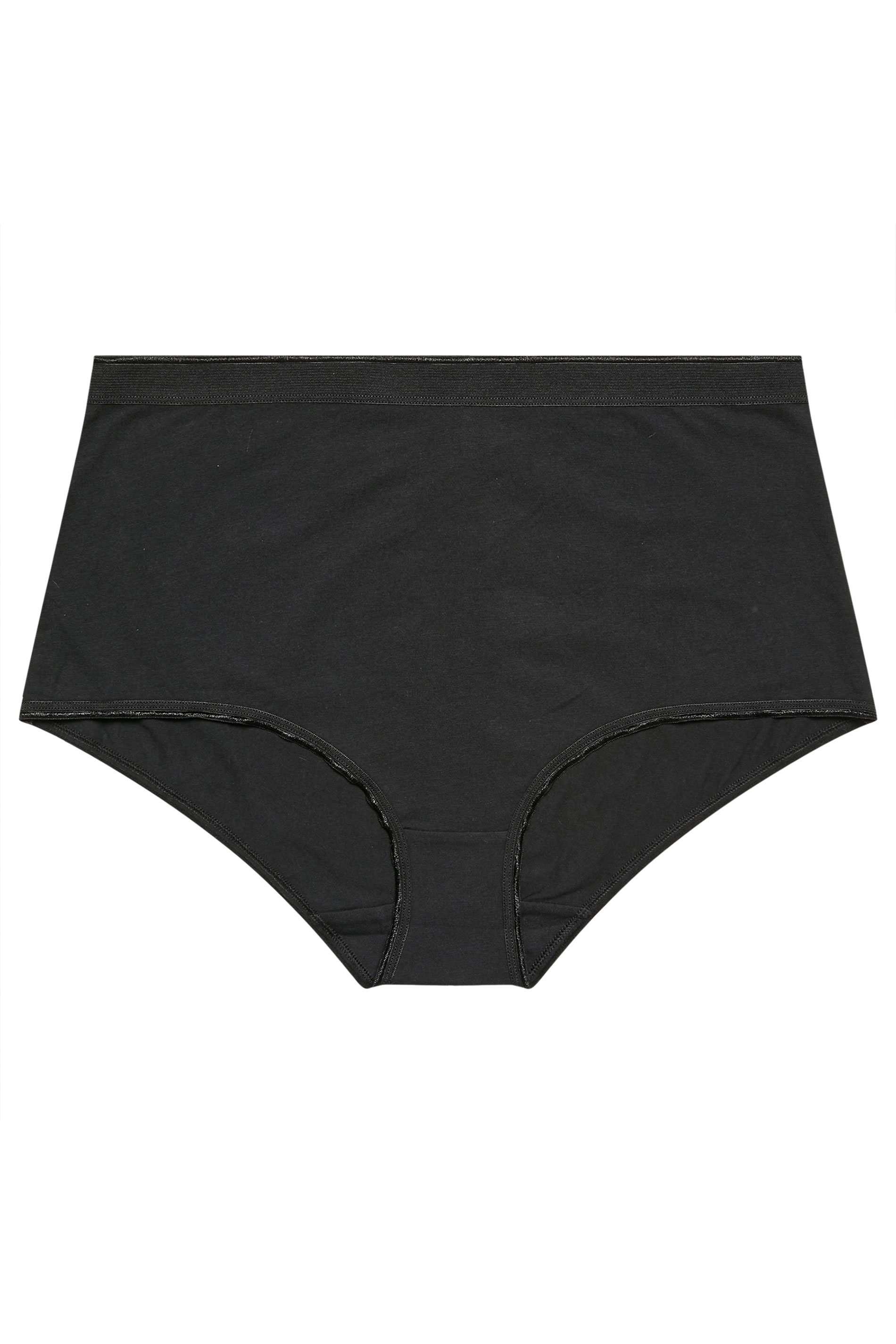 YOURSET 5 PACK Plus Size Black Animal Heart High Waisted Full Briefs | Yours Clothing 9