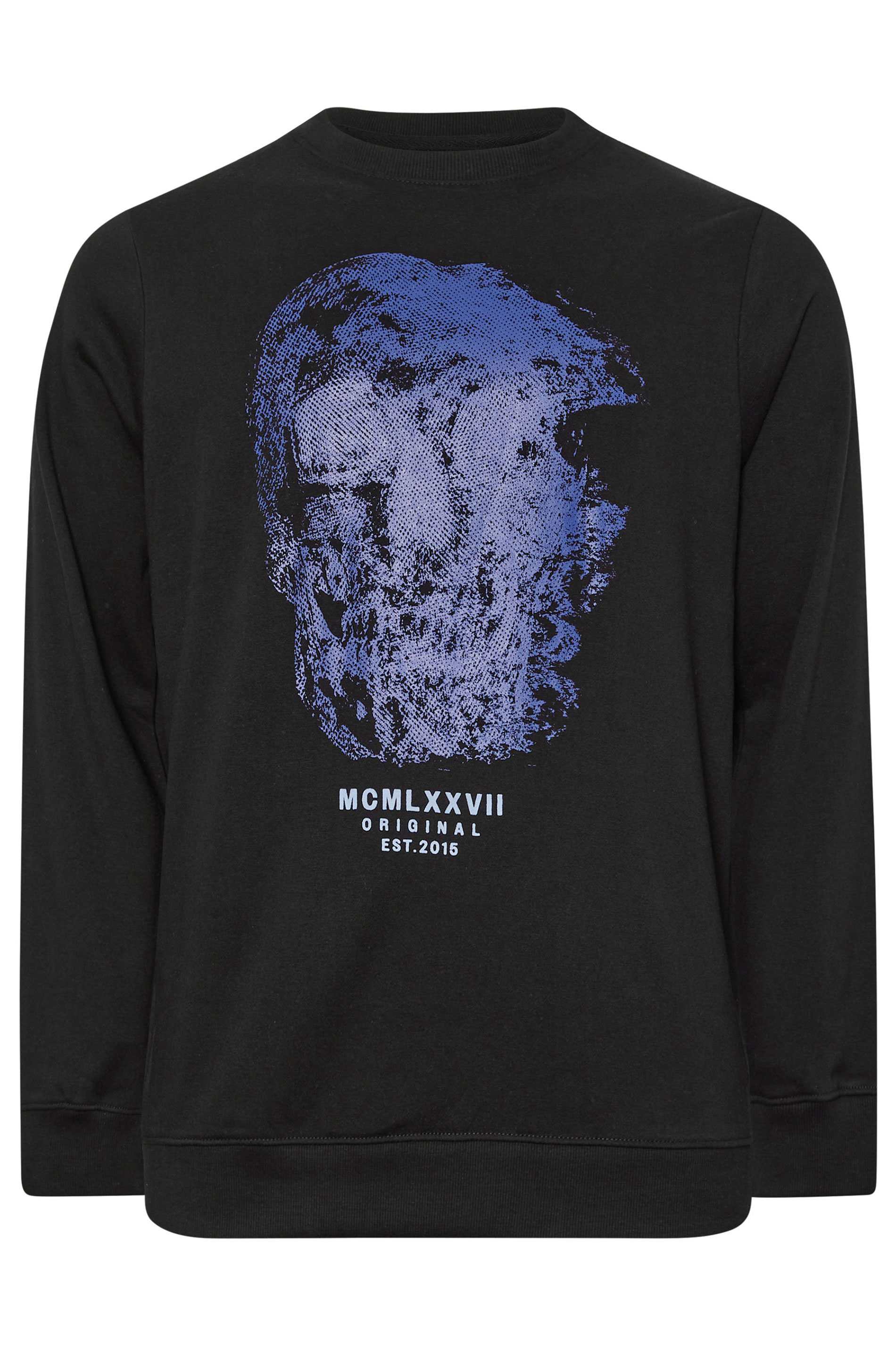 BadRhino Black Abstract Skull Graphic Print Sweatshirt | BadRhino 2