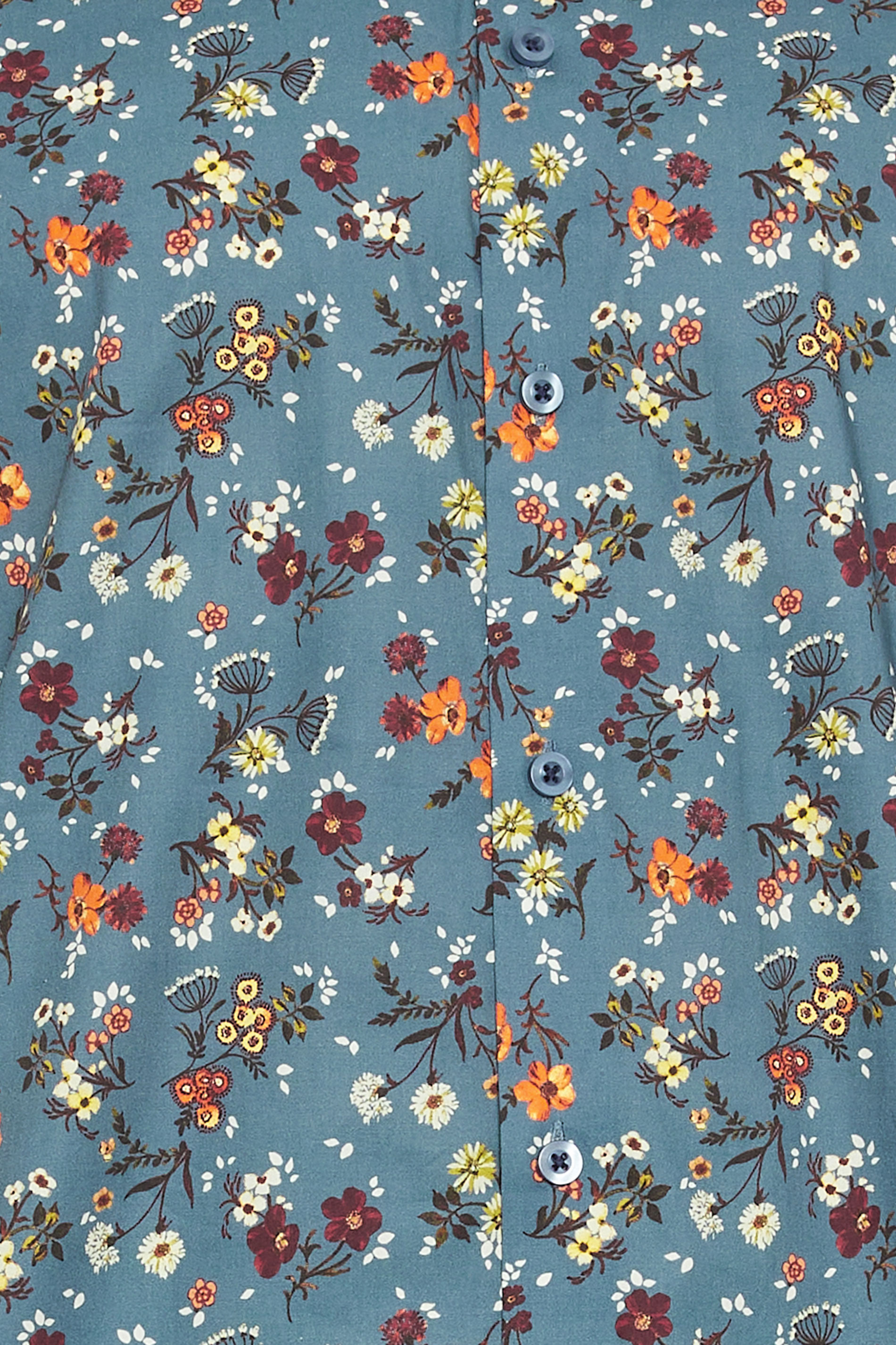 BadRhino Tailoring Big & Tall Premium Blue Floral Print Long Sleeve Shirt | BadRhino 2