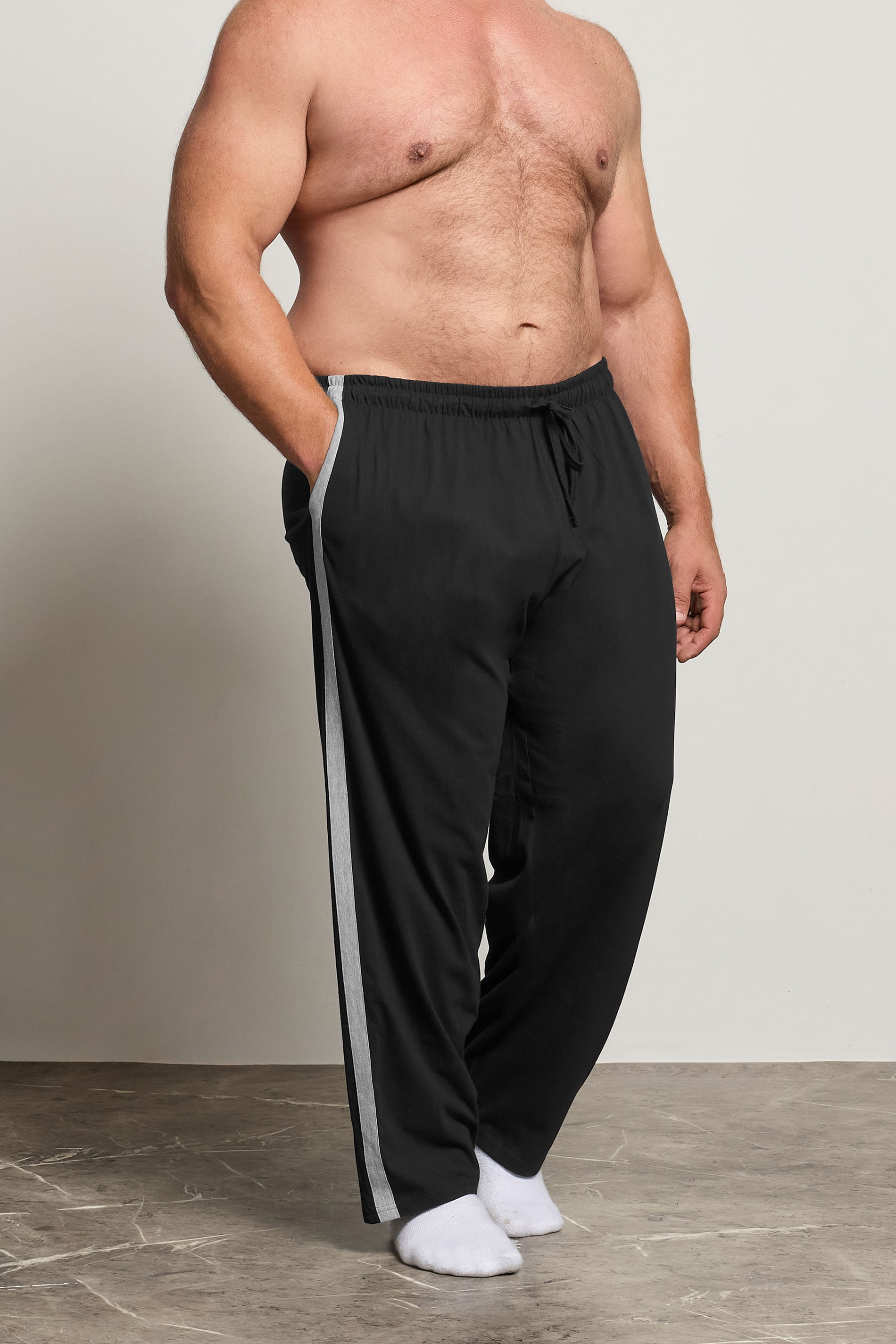 BadRhino Big & Tall Black Lightweight Lounge Joggers 3