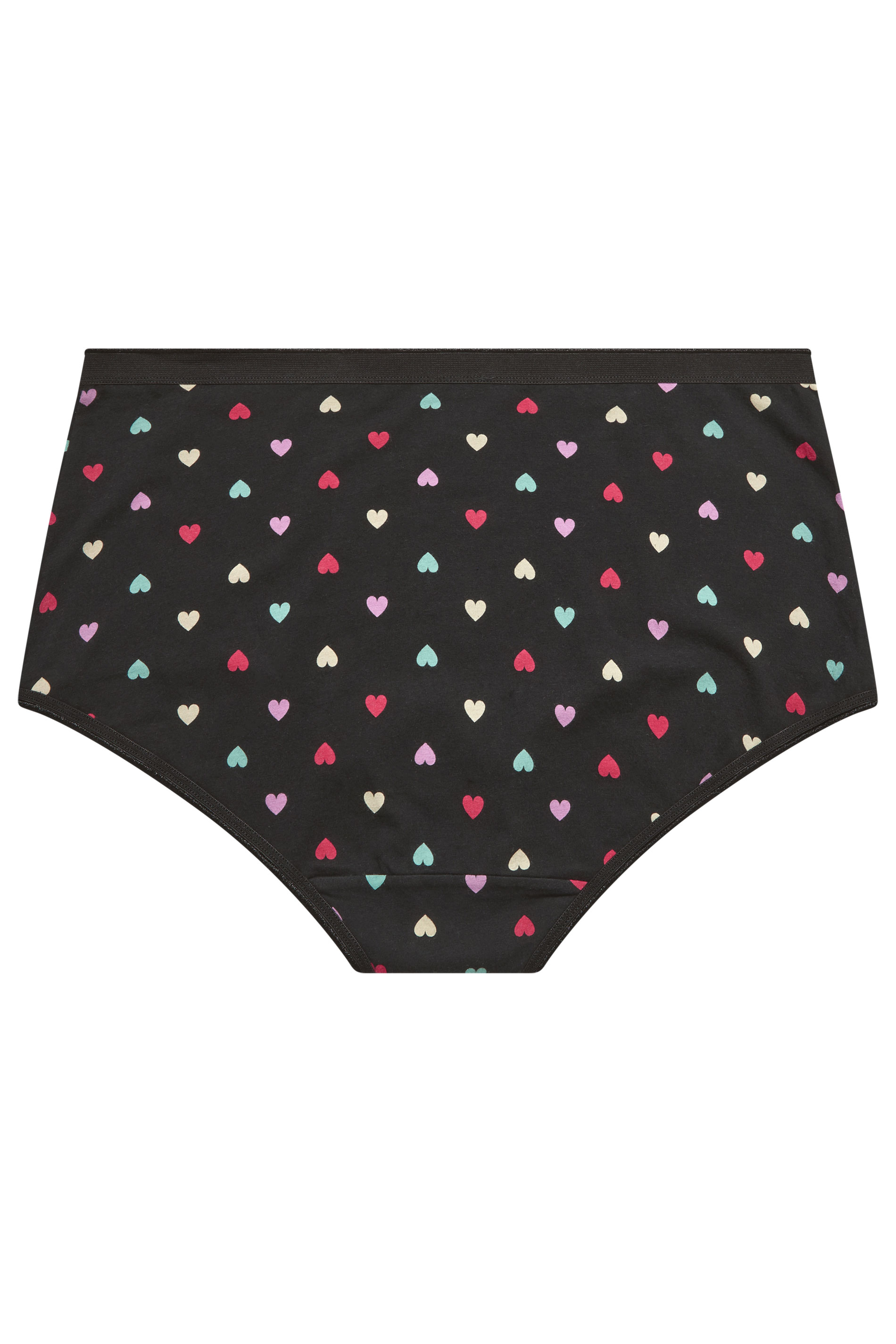 YOURSET 5 PACK Plus Size Pink Heart Print Full Briefs | Yours Clothing 6