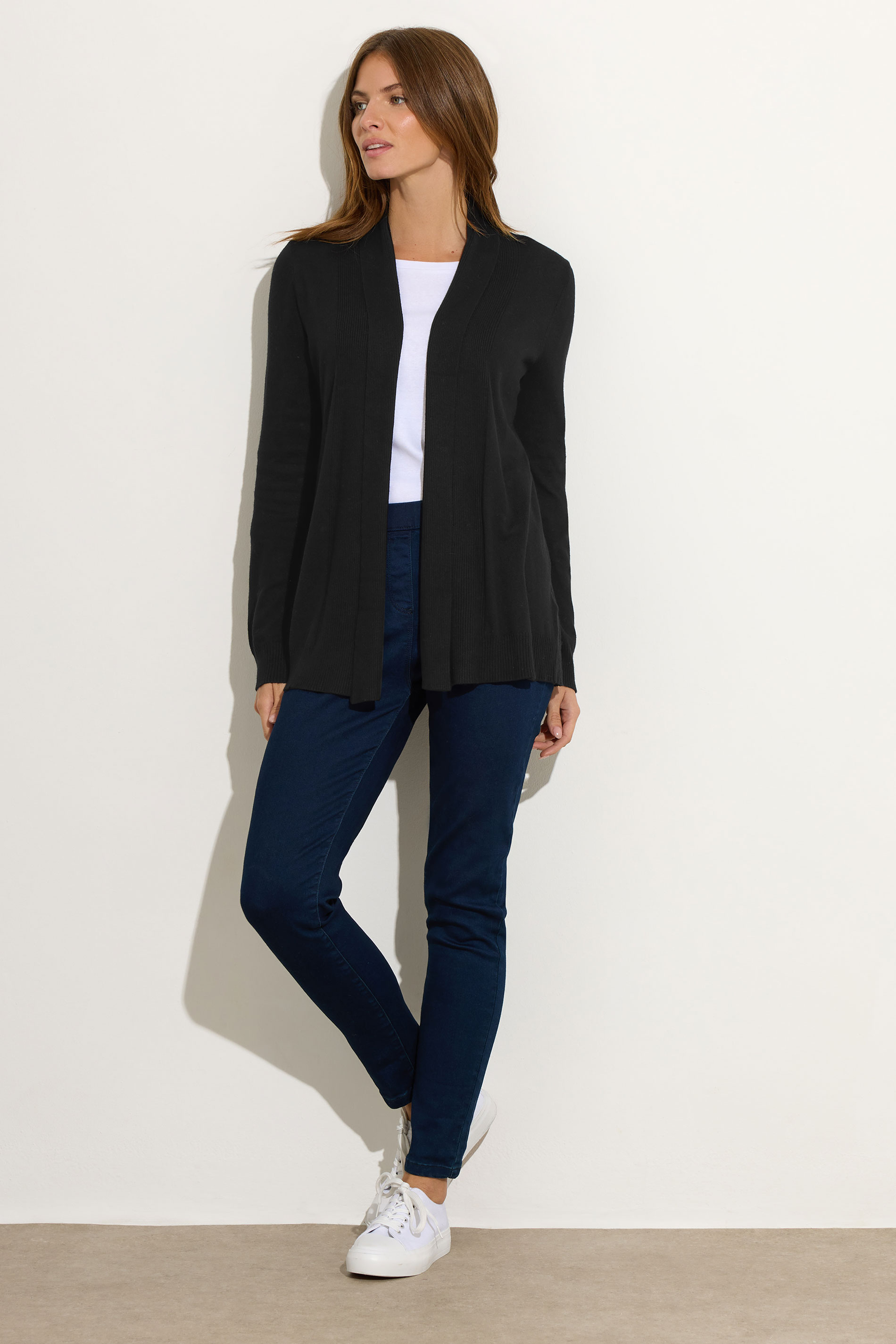 M&Co Black Shawl Collar Cardigan | M&Co 1