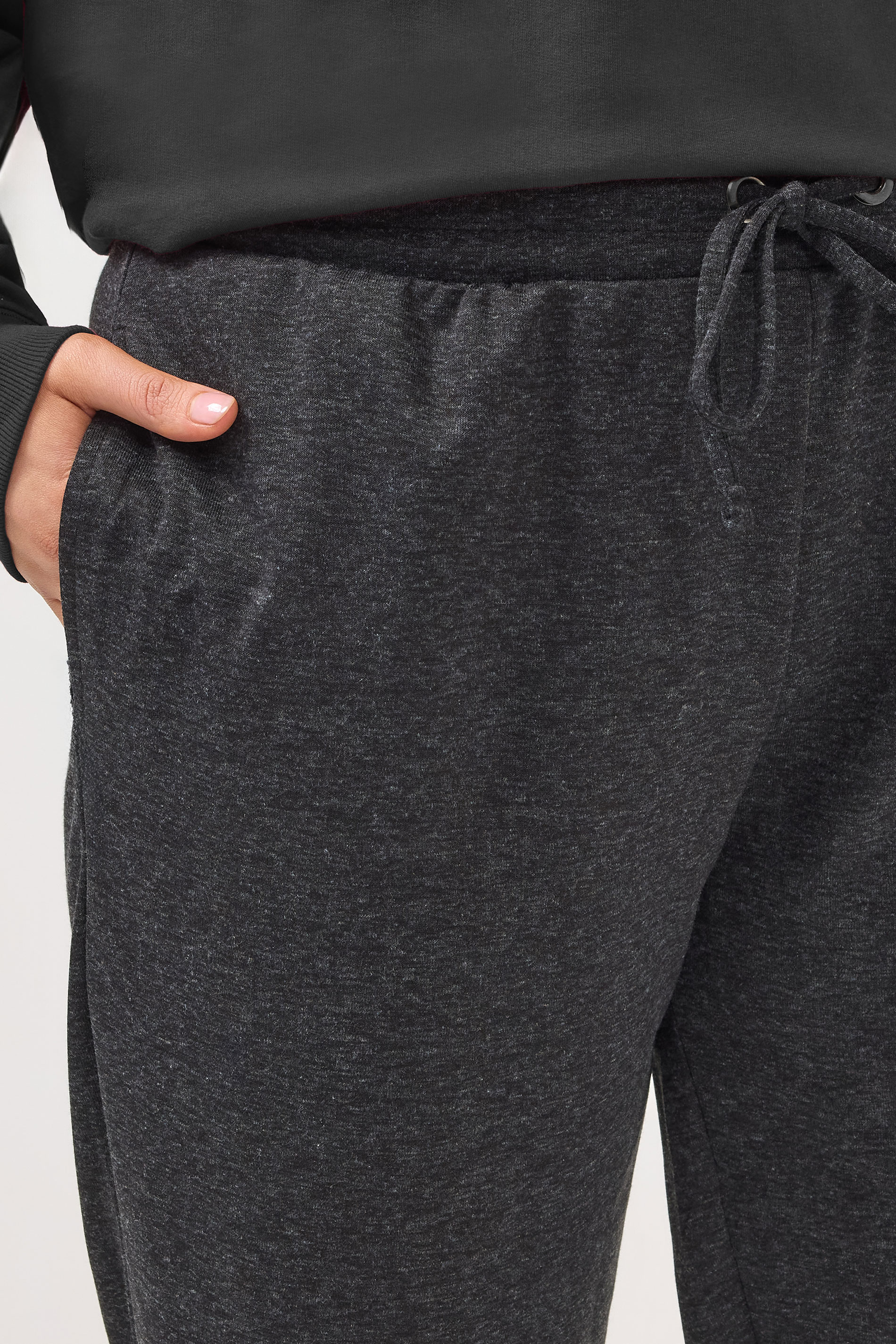 YOURS Plus Size Black Tie Waist Joggers| Yours Clothing 4