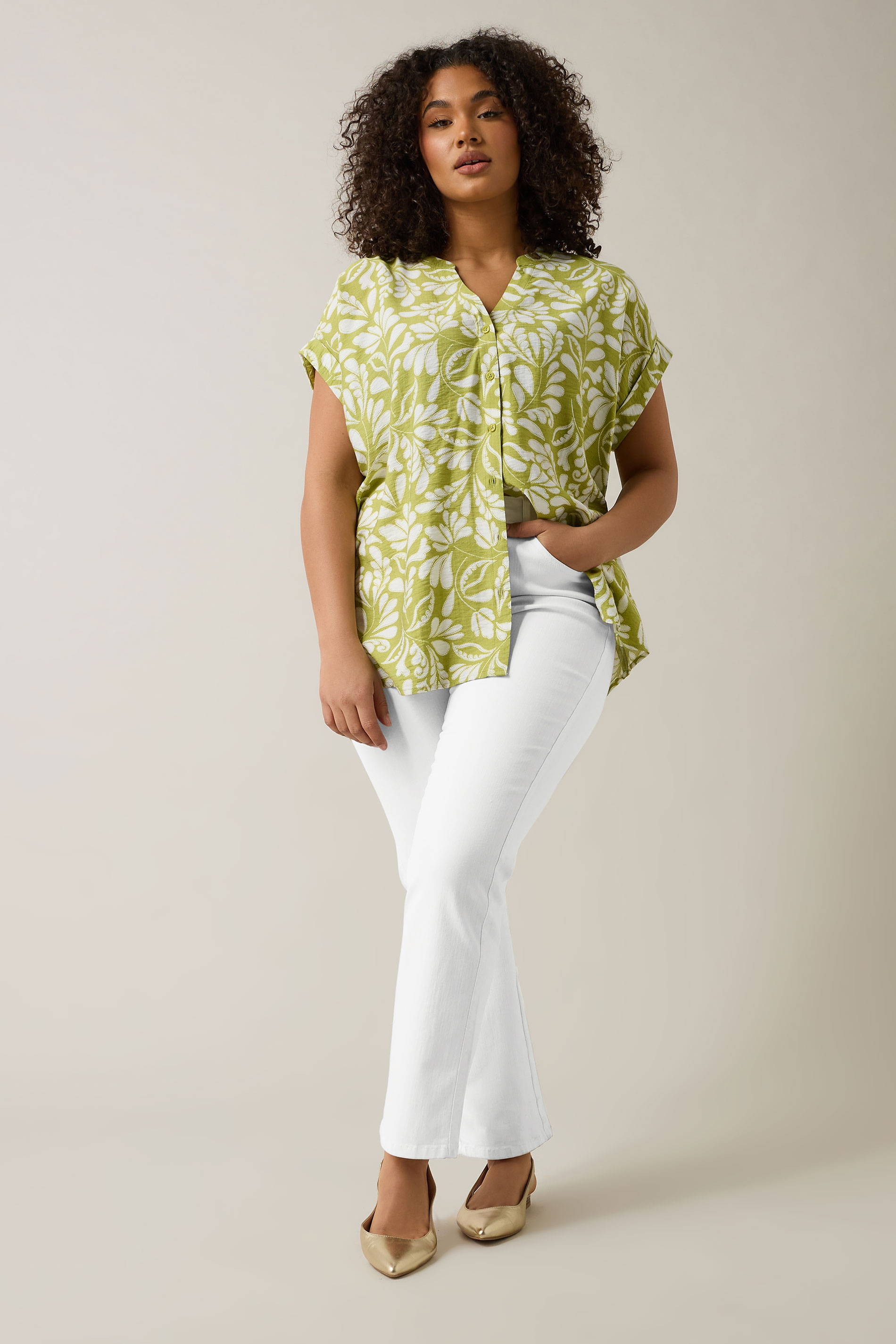 EVANS Plus Size White Denim Straight Leg Jeans | Evans 3