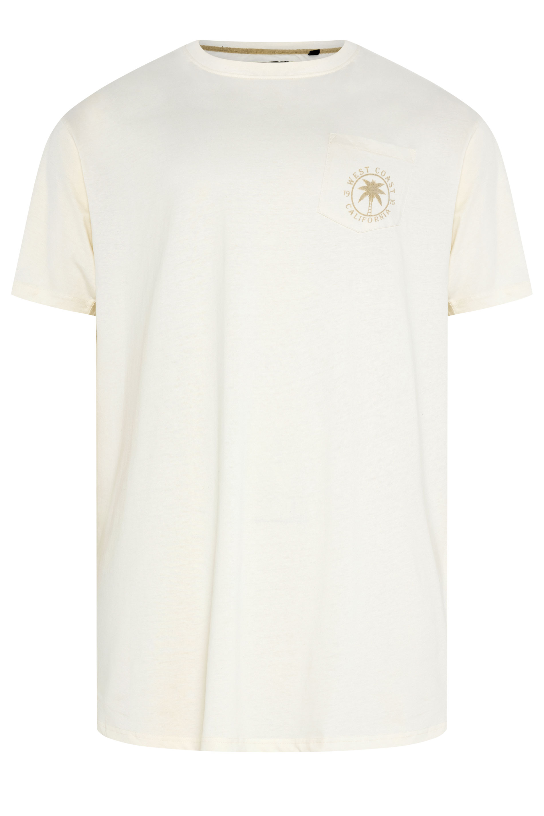KAM Big & Tall White Pasedena Print T-Shirt | BadRhino 1