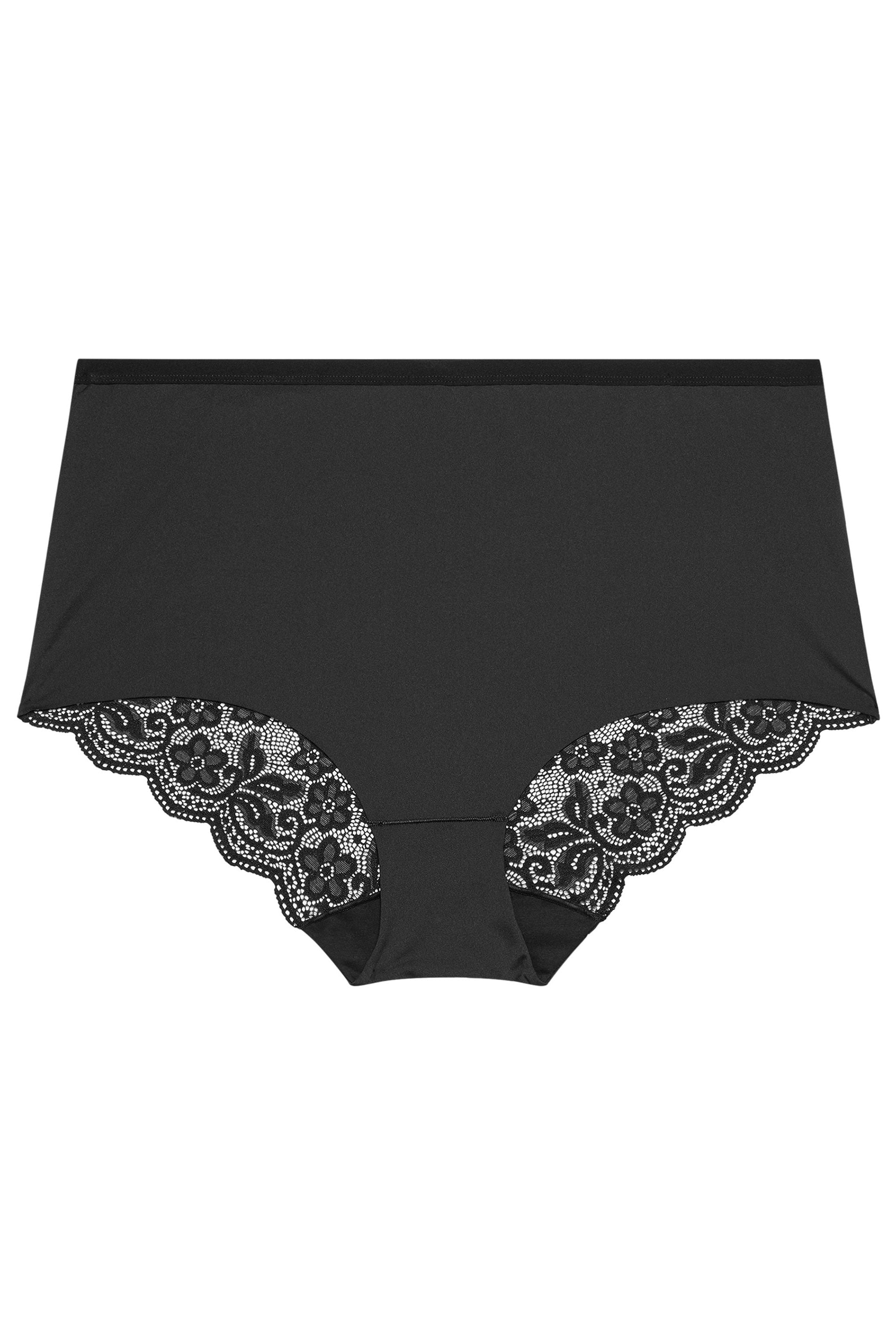 YOURSET 3 PACK Plus Size Red Lace Back High Waisted Knickers | Yours Curve 10