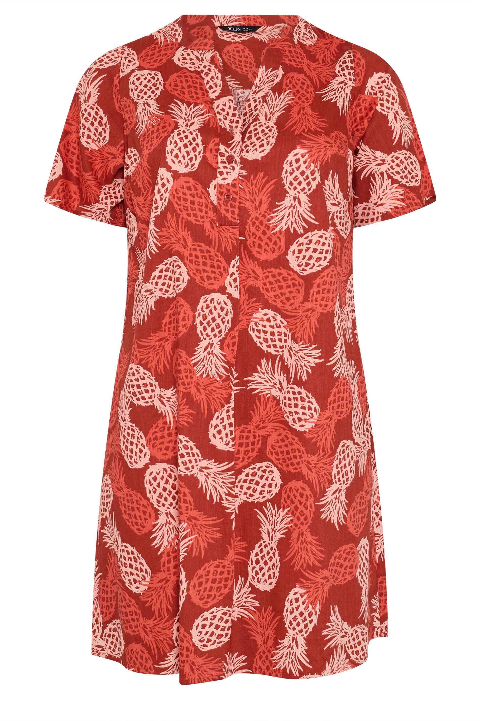 YOURS Plus Size Brown Pineapple Tunic Dress | Yours Clothing 5