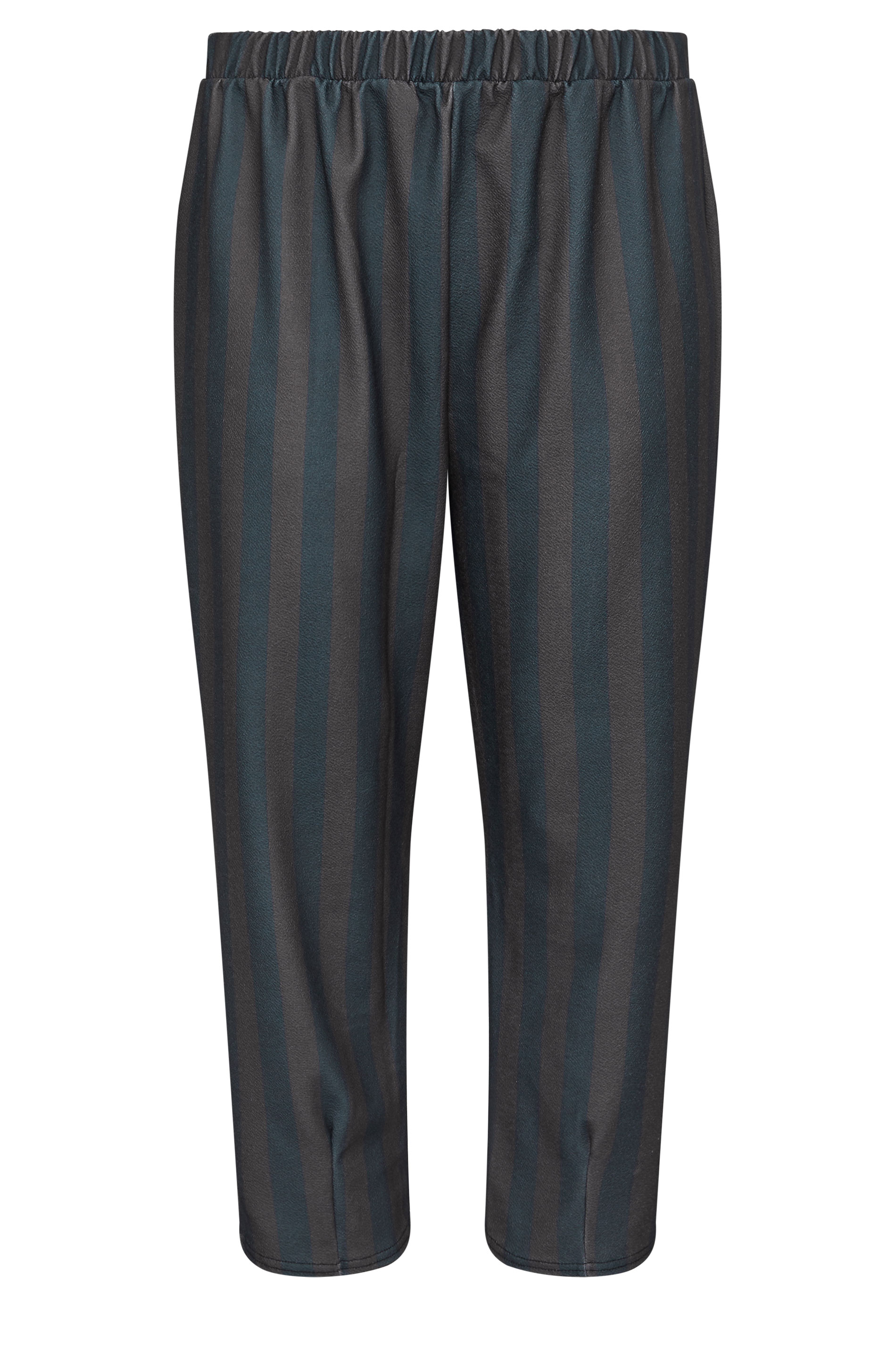 LIMITED COLLECTION Plus Size Chocolate Brown Stripe Barrel Trousers | Yours Clothing 7