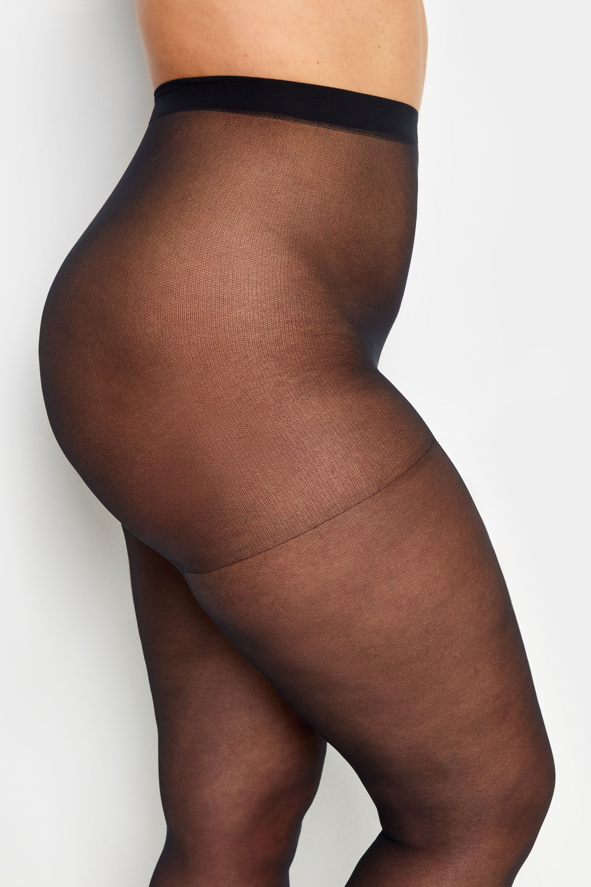 YOURSET 3 PACK Black 15 Denier Ladder Resist Tights | Yours Clothing 4
