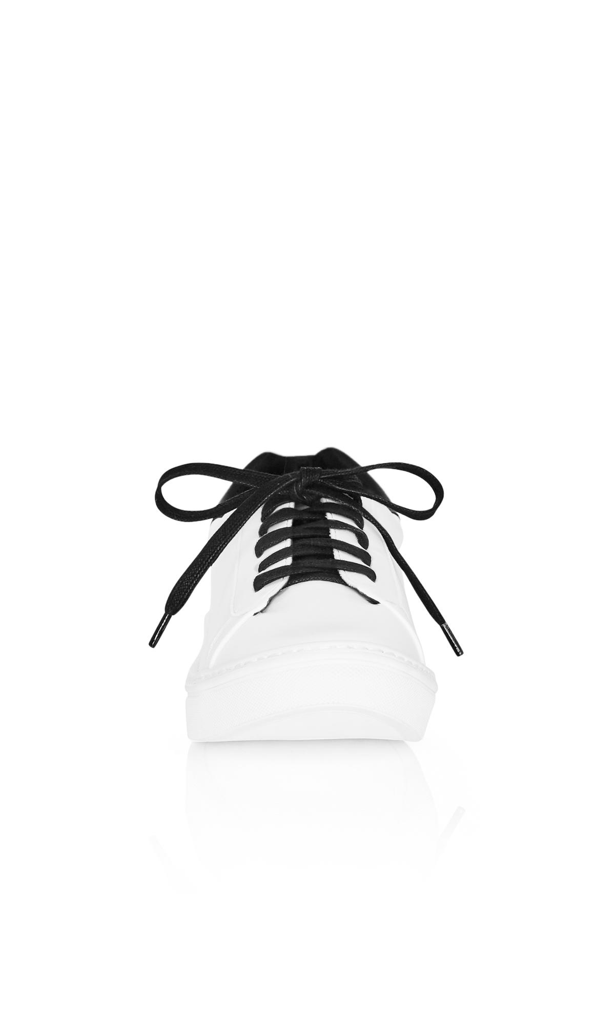 City Chic White & Black WIDE FIT Trainers 2