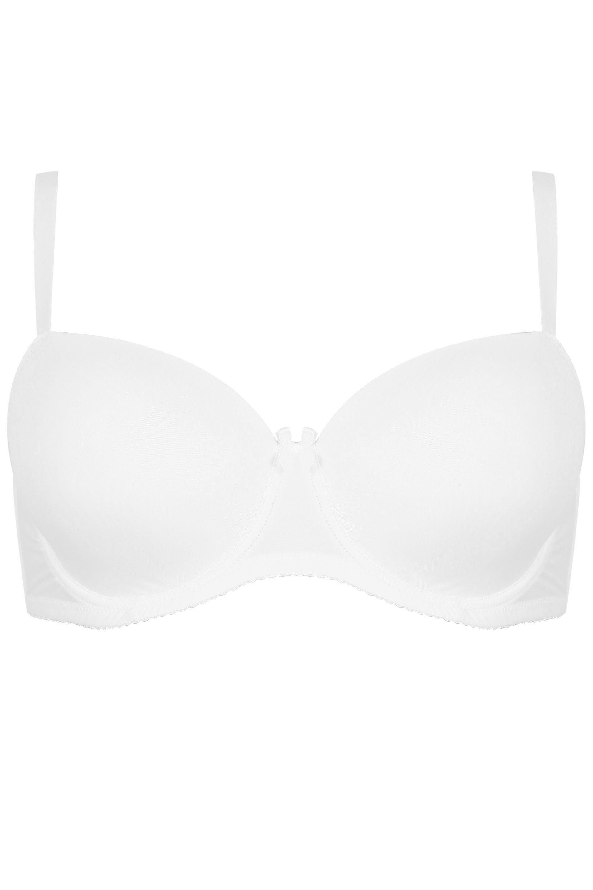 YOURS Plus Size White Moulded T-Shirt Underwired Bra | Yours Clothing  3