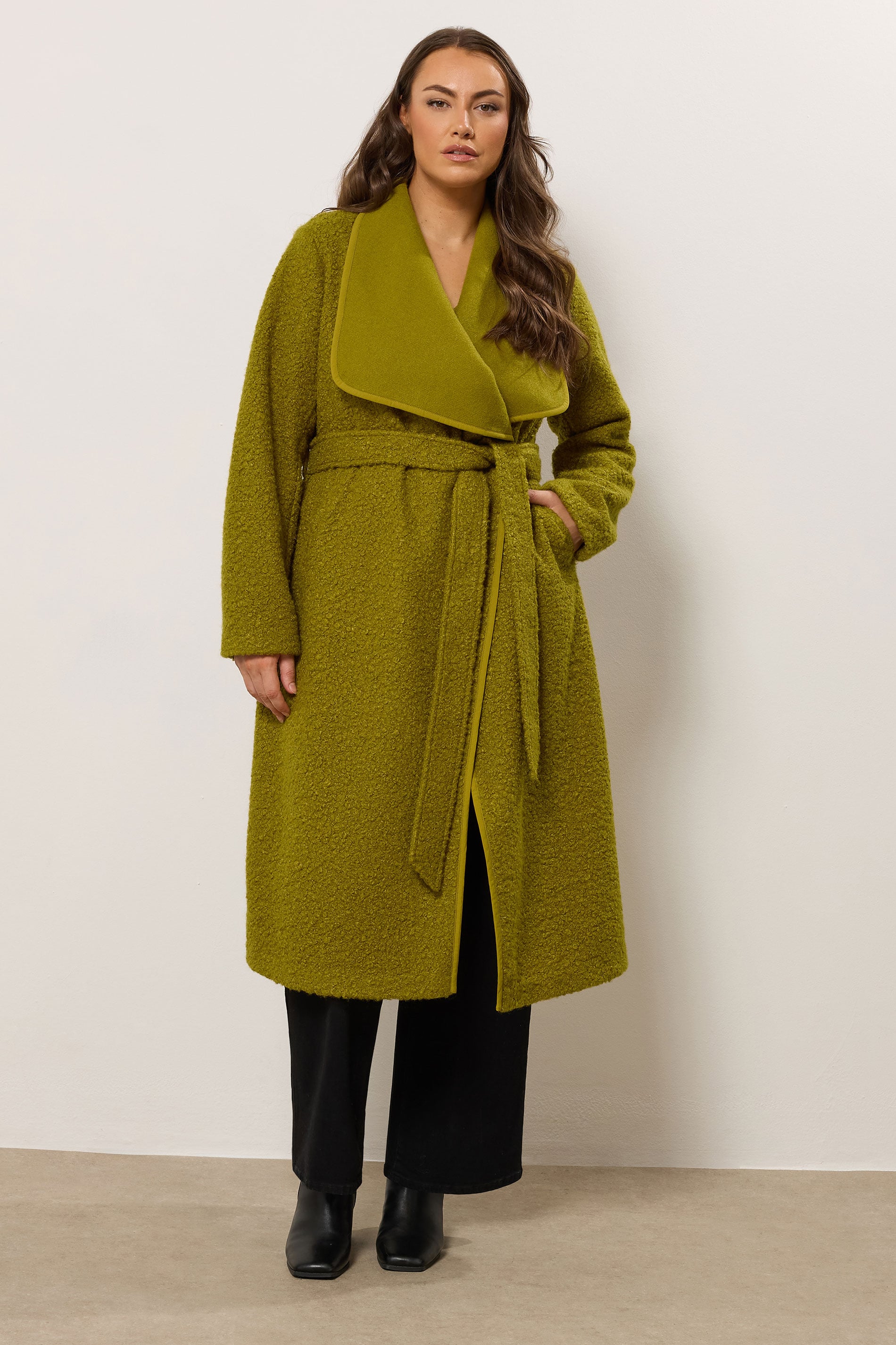 EVANS Plus Size Green Waterfall Coat | Evans 2