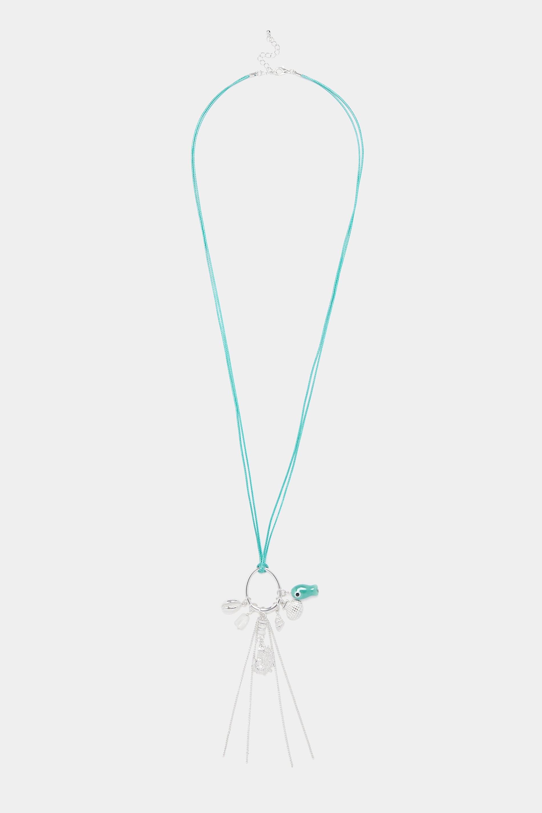 Silver Tone Seashell Charm Necklace | Yours Clothing 1