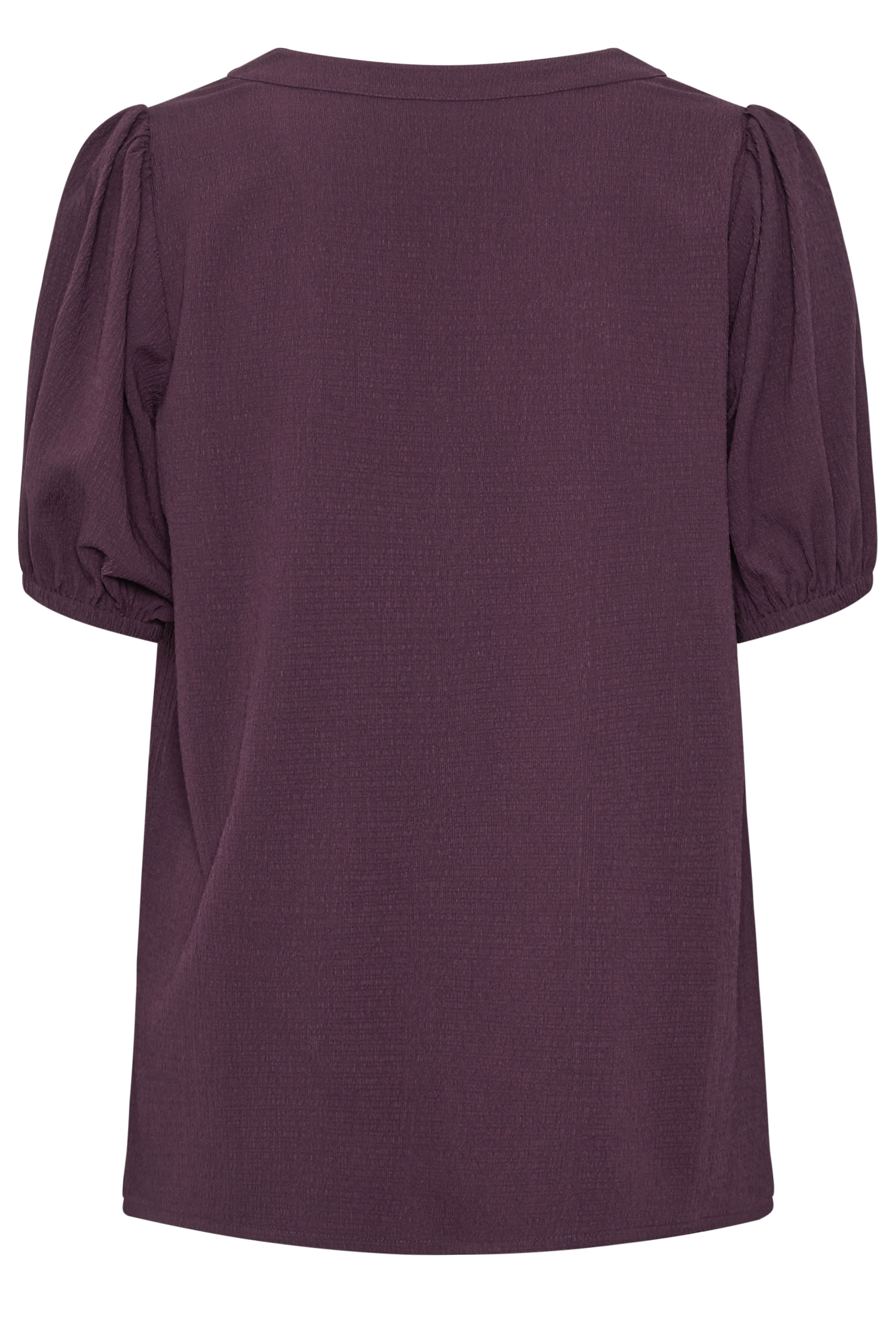 YOURS Plus Size Purple Button Textured Blouse | Yours Clothing 6