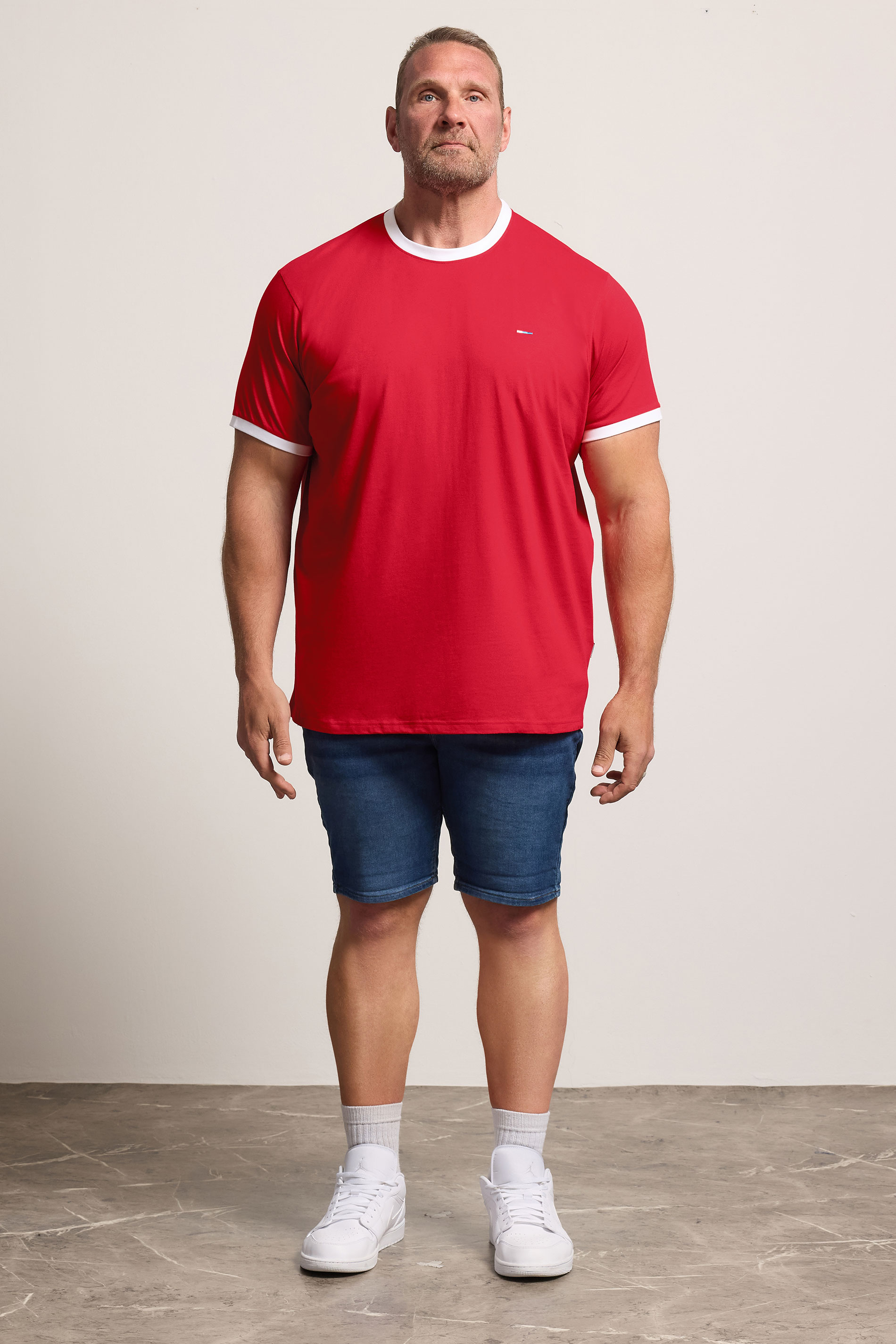 BadRhino Big & Tall Red Ringer T-Shirt | BadRhino 1