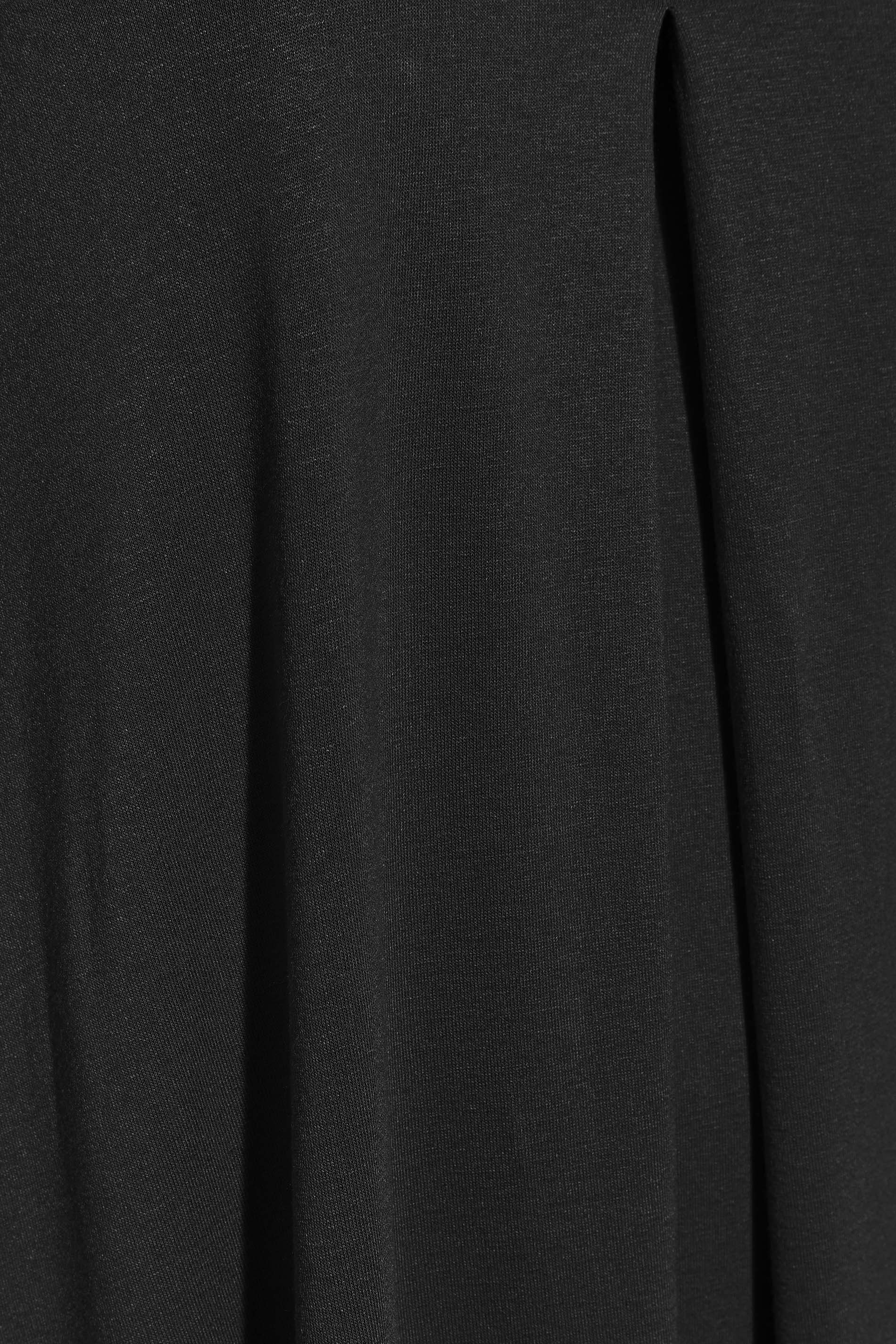 Plus Size Black Pleat Angel Sleeve Swing Top | Yours Clothing 5