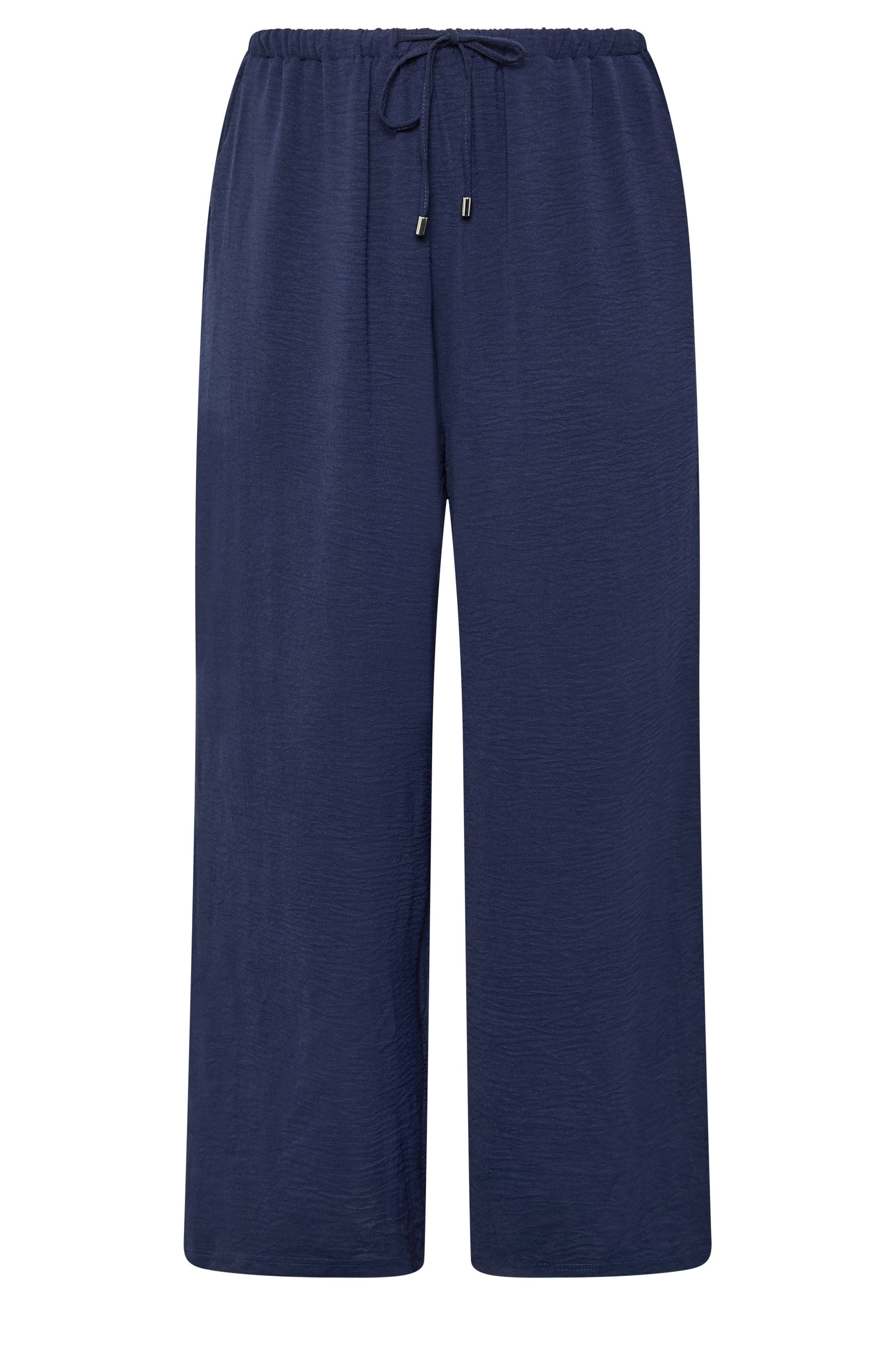 EVANS Plus Size 2 Pack Black & Navy Wide Leg Trousers | Evans 2