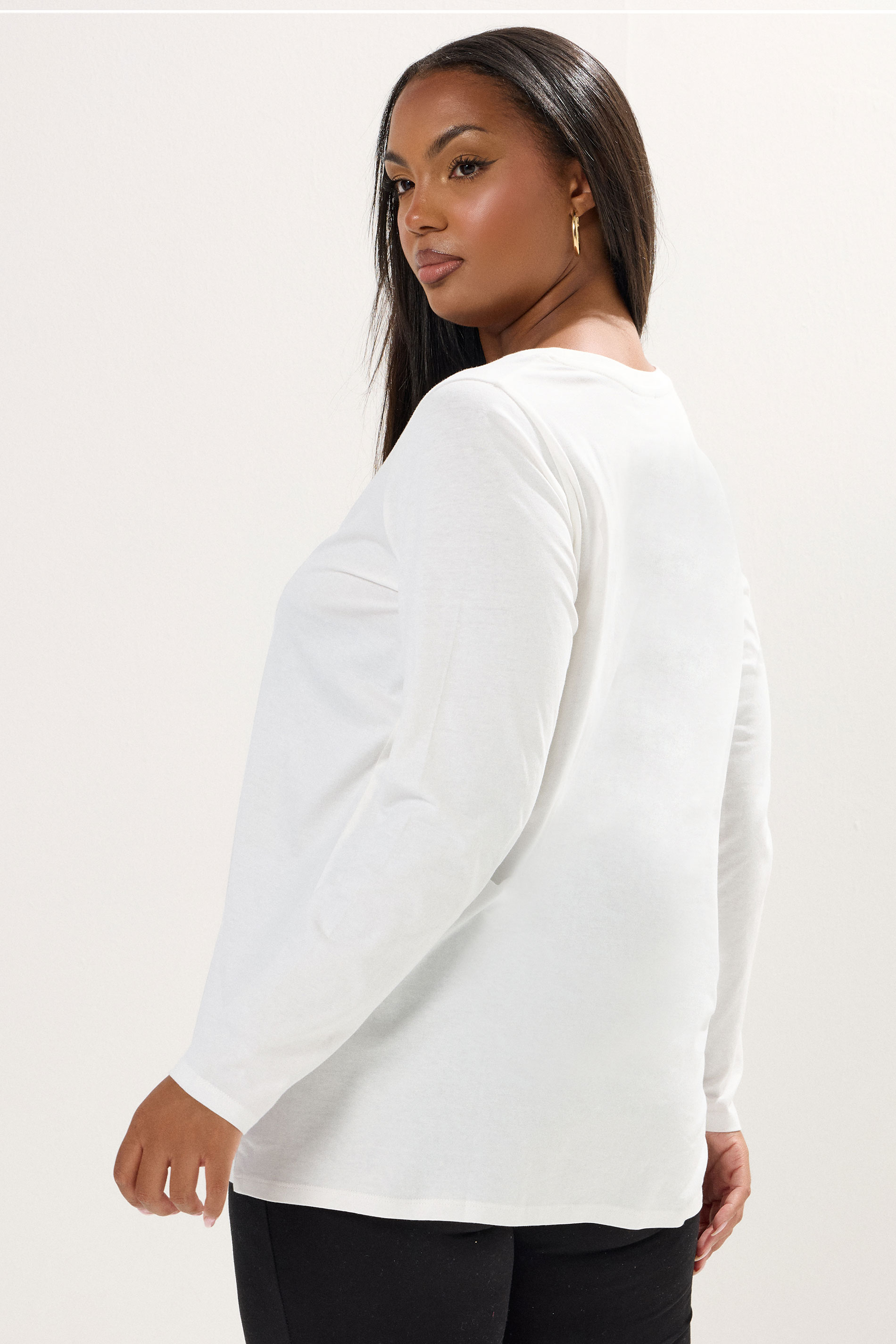 YOURS Plus Size 3 PACK White Core T-Shirt Essentials Set | Yours Clothing 7