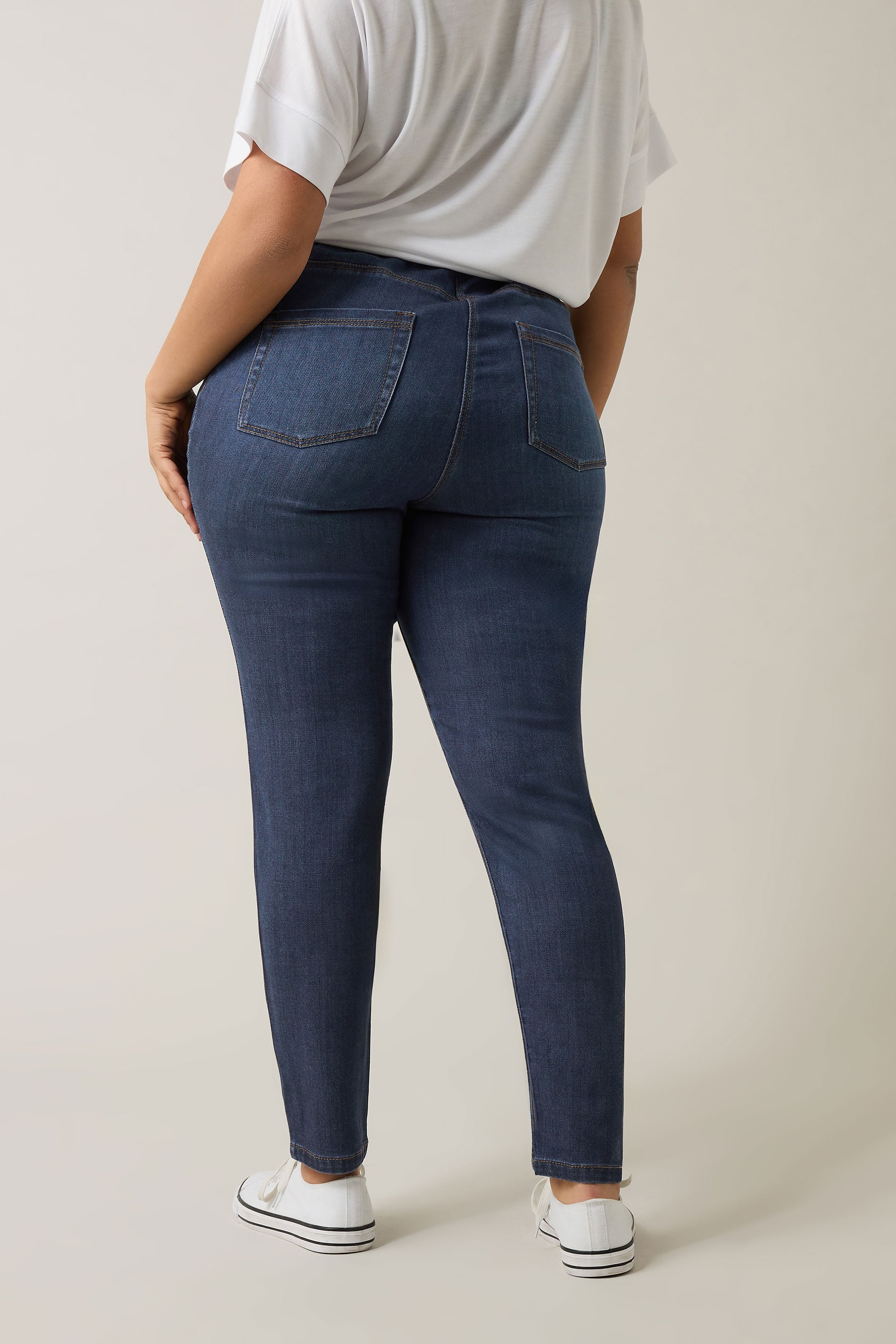 EVANS Plus Size Indigo Blue Skinny Jeggings | Evans 5