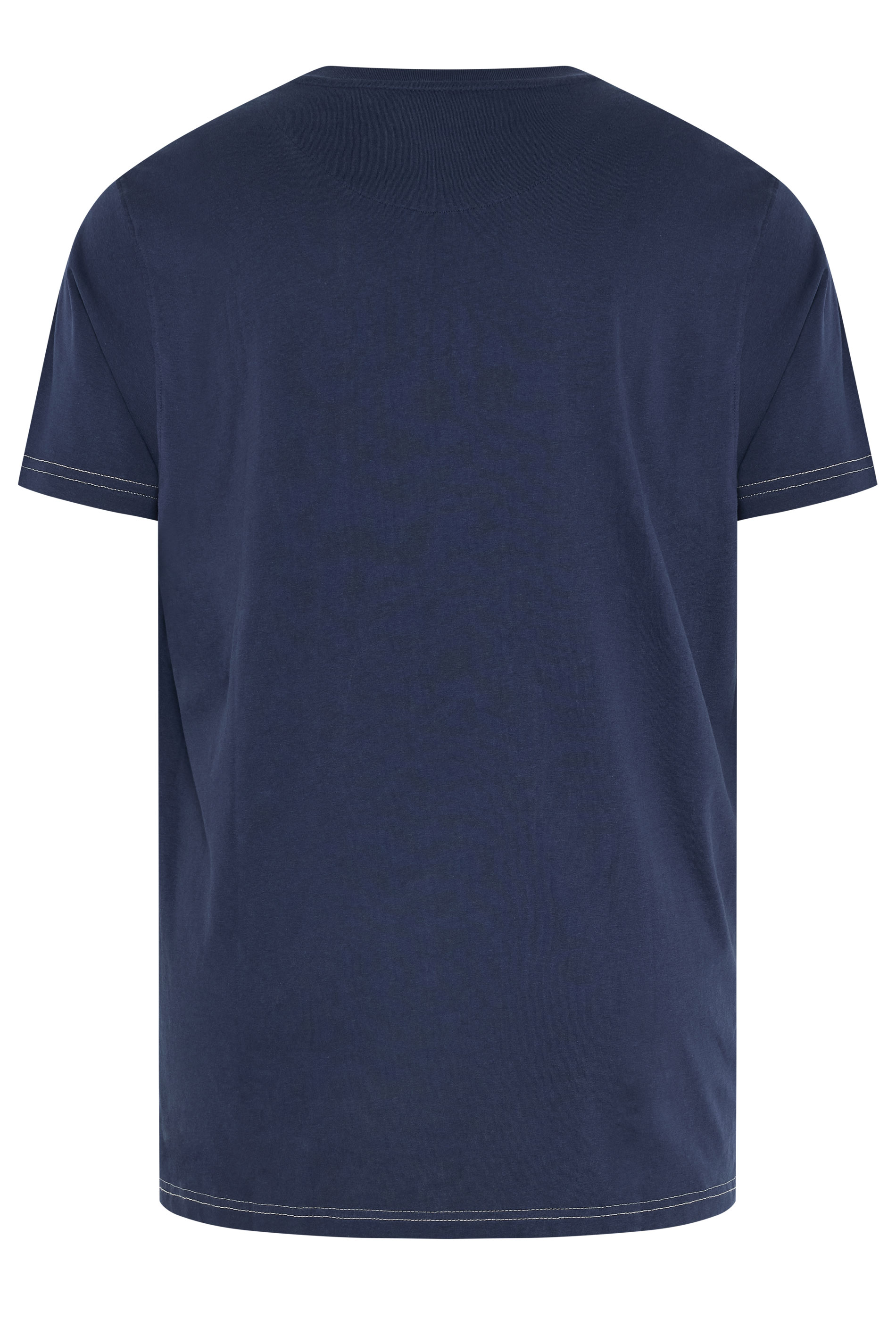 KAM Big & Tall Navy Blue Lake Yellowstone Graphic T-Shirt | BadRhino 2