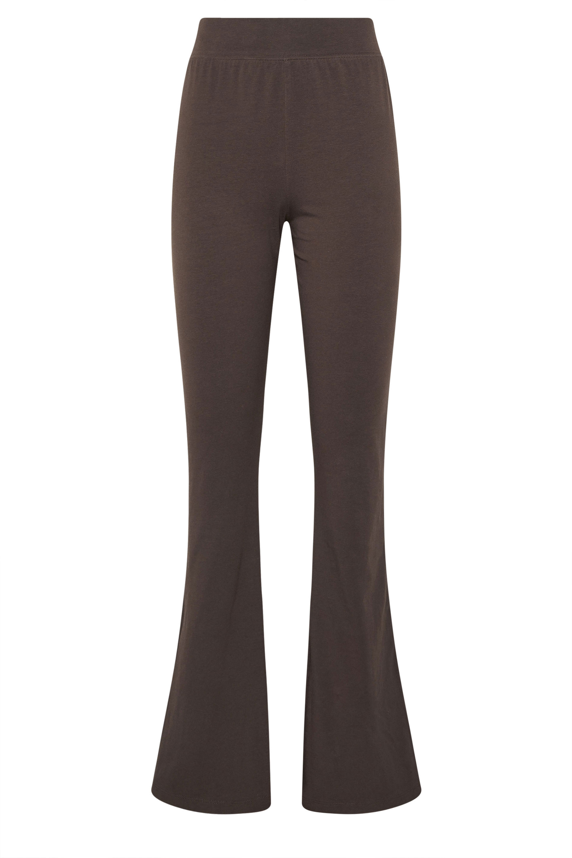LTS Tall Chocolate Brown Striped Kick Flare Leggings | Long Tall Sally 5