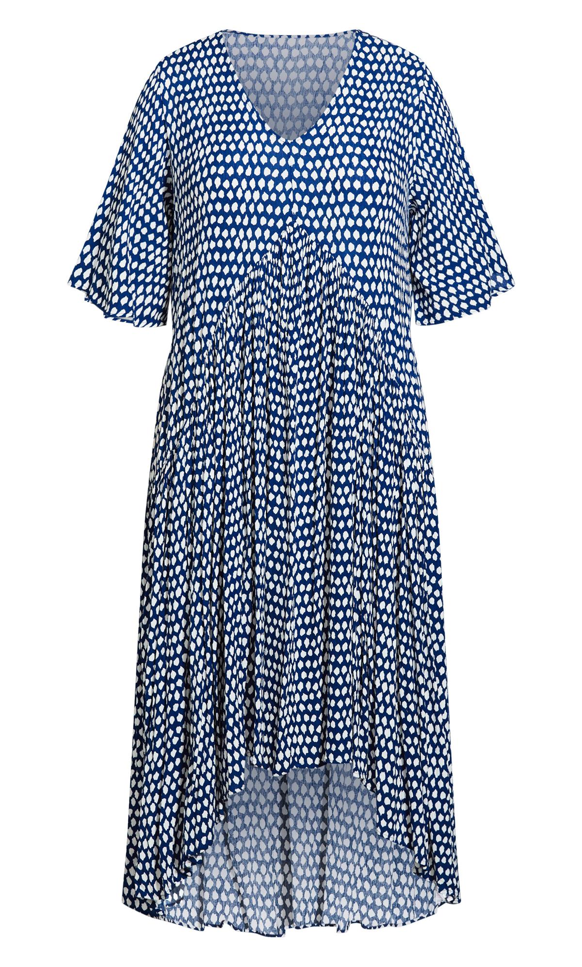 Evans Navy Spot Print Midi Dress | Evans