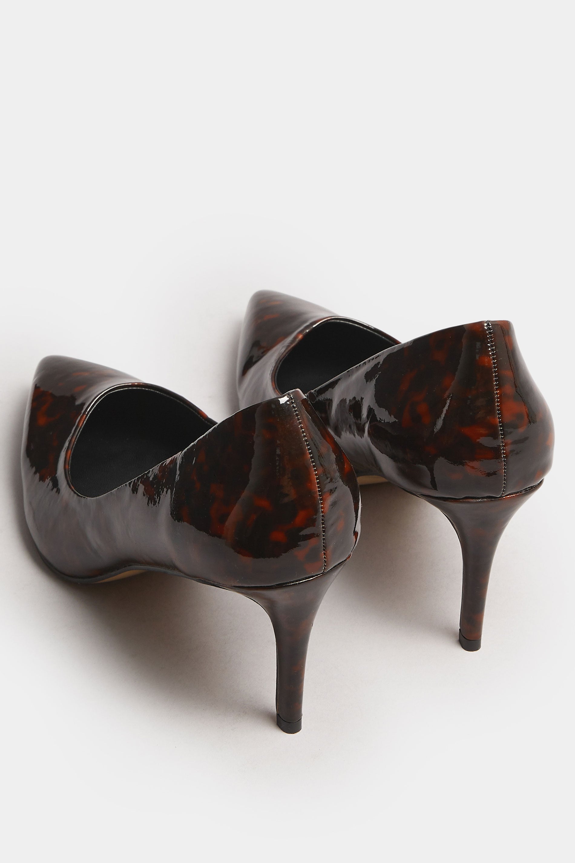 LTS Brown Tortoise Pointed Court Heel In Standard Fit | Long Tall Sally 4