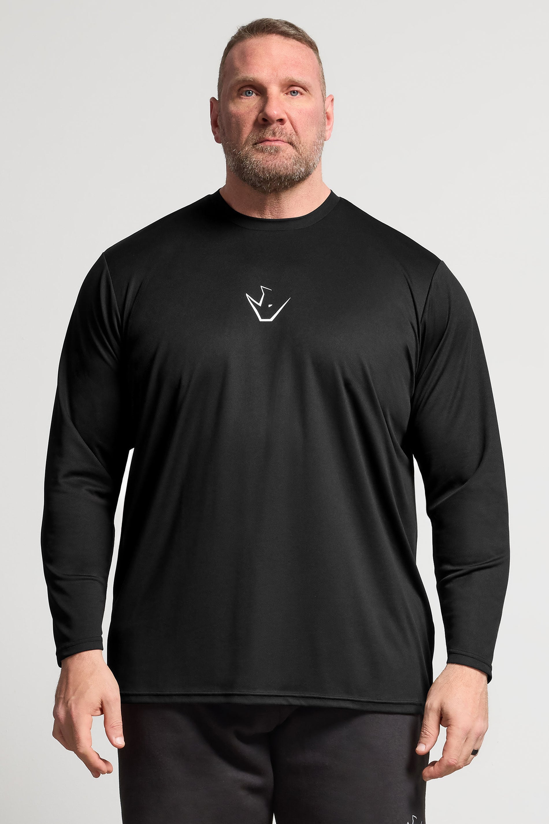 IronRhino Big & Tall Black Performance Long Sleeve T-Shirt | BadRhino 3