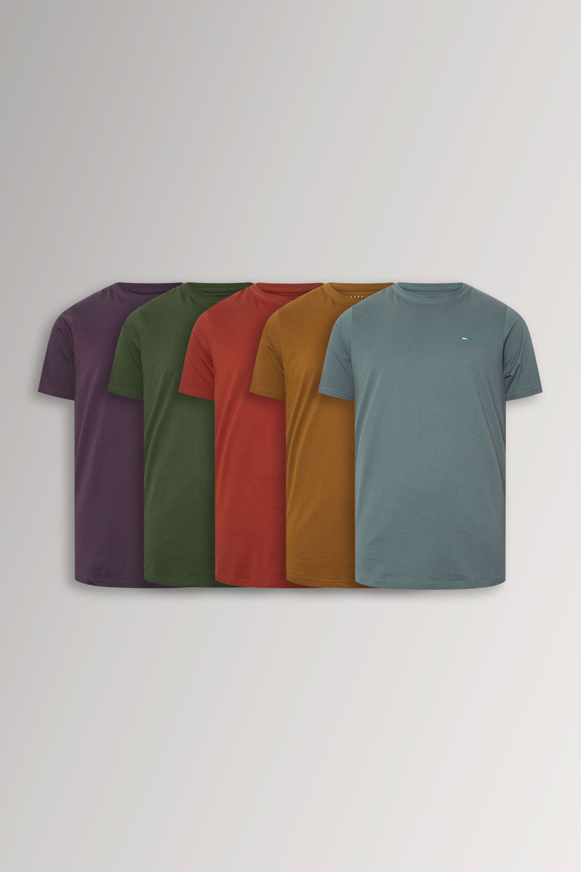 BadRhino Big & Tall Brown/Blue/Red/Green/Purple 5 Pack Core T-Shirts | BadRhino 3