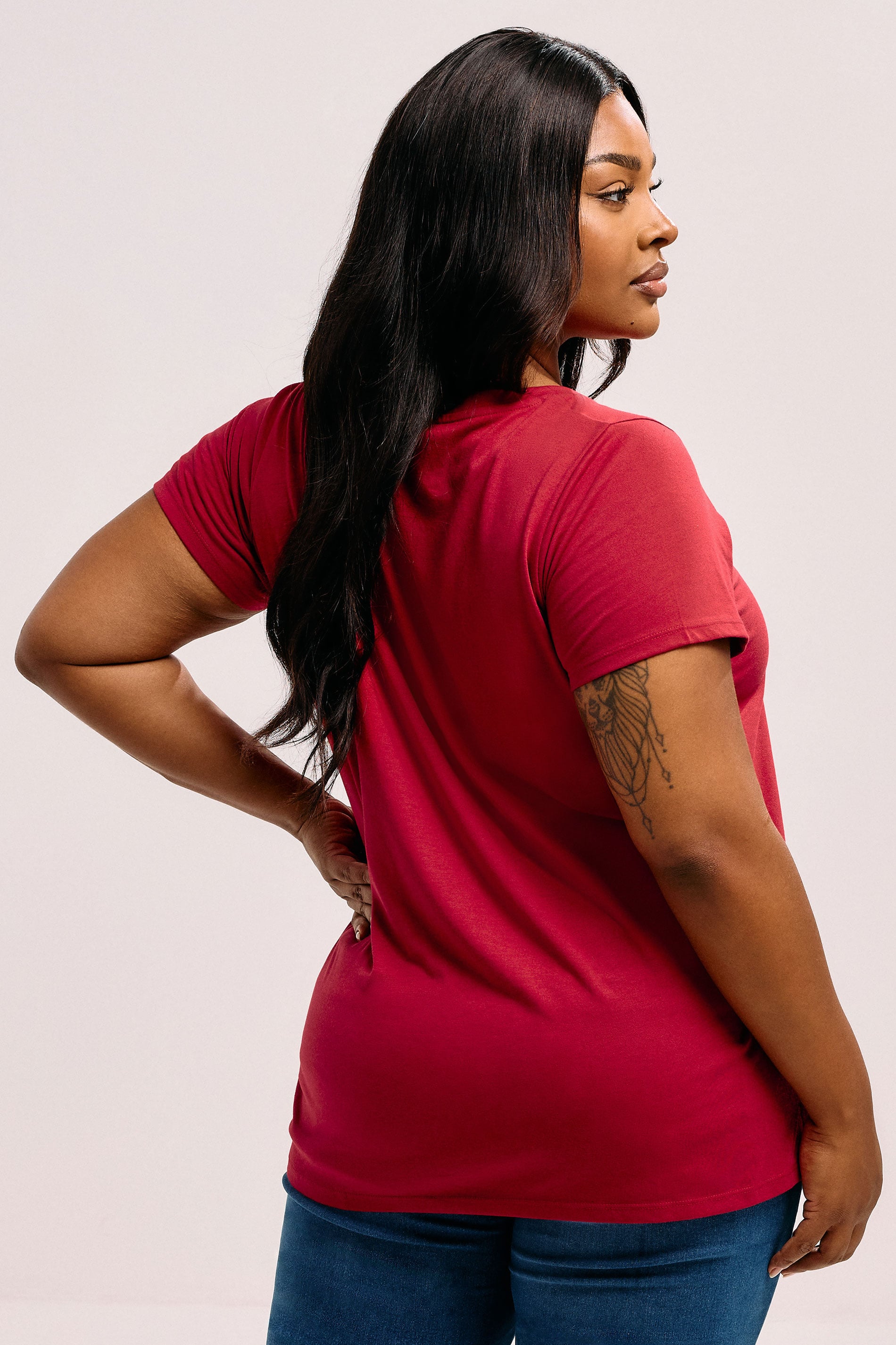 YOURS Plus Size Red Core T-Shirt | Yours Clothing 2