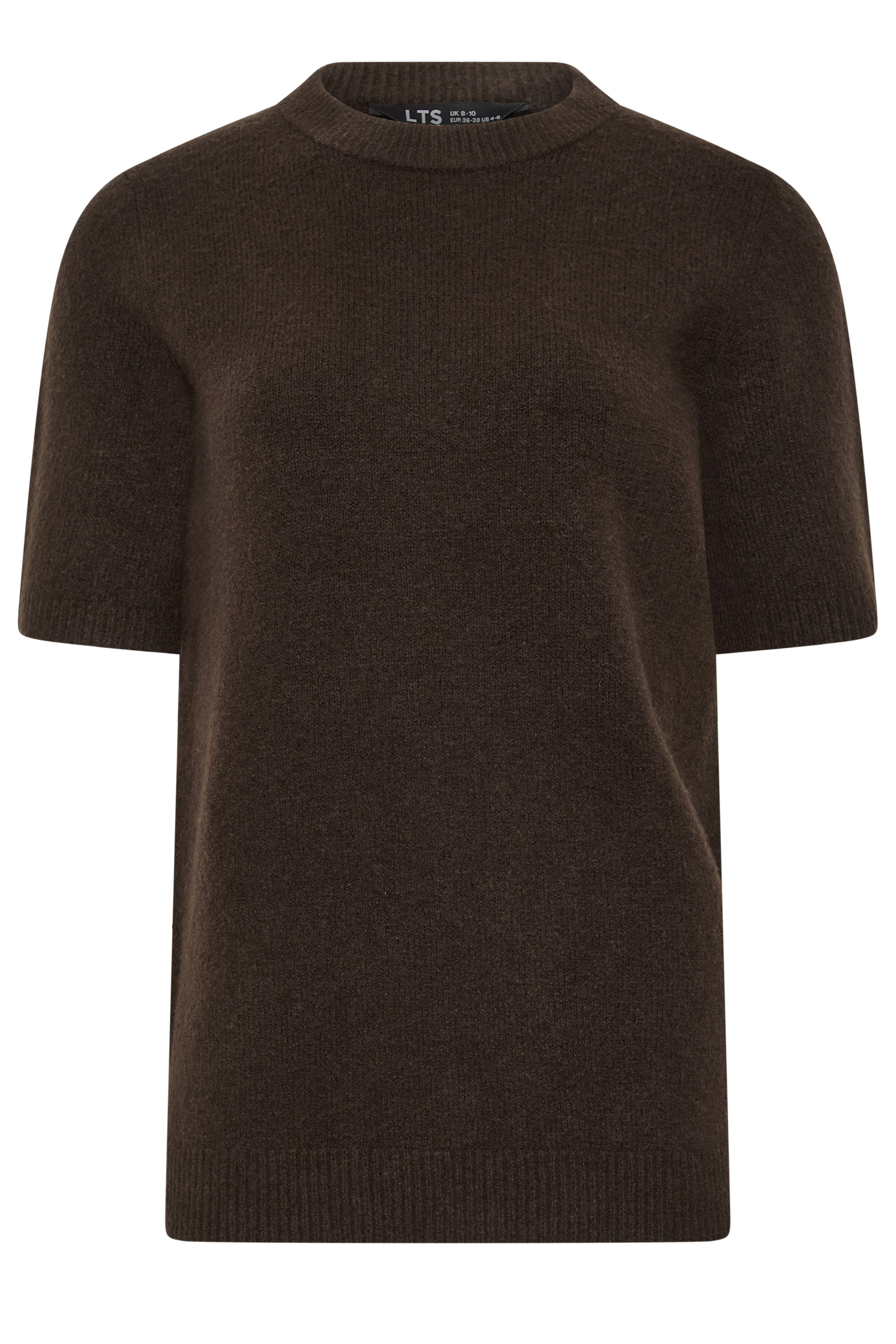 LTS Tall Chocolate Brown Short Sleeve Knit Jumper | Long Tall Sally  5