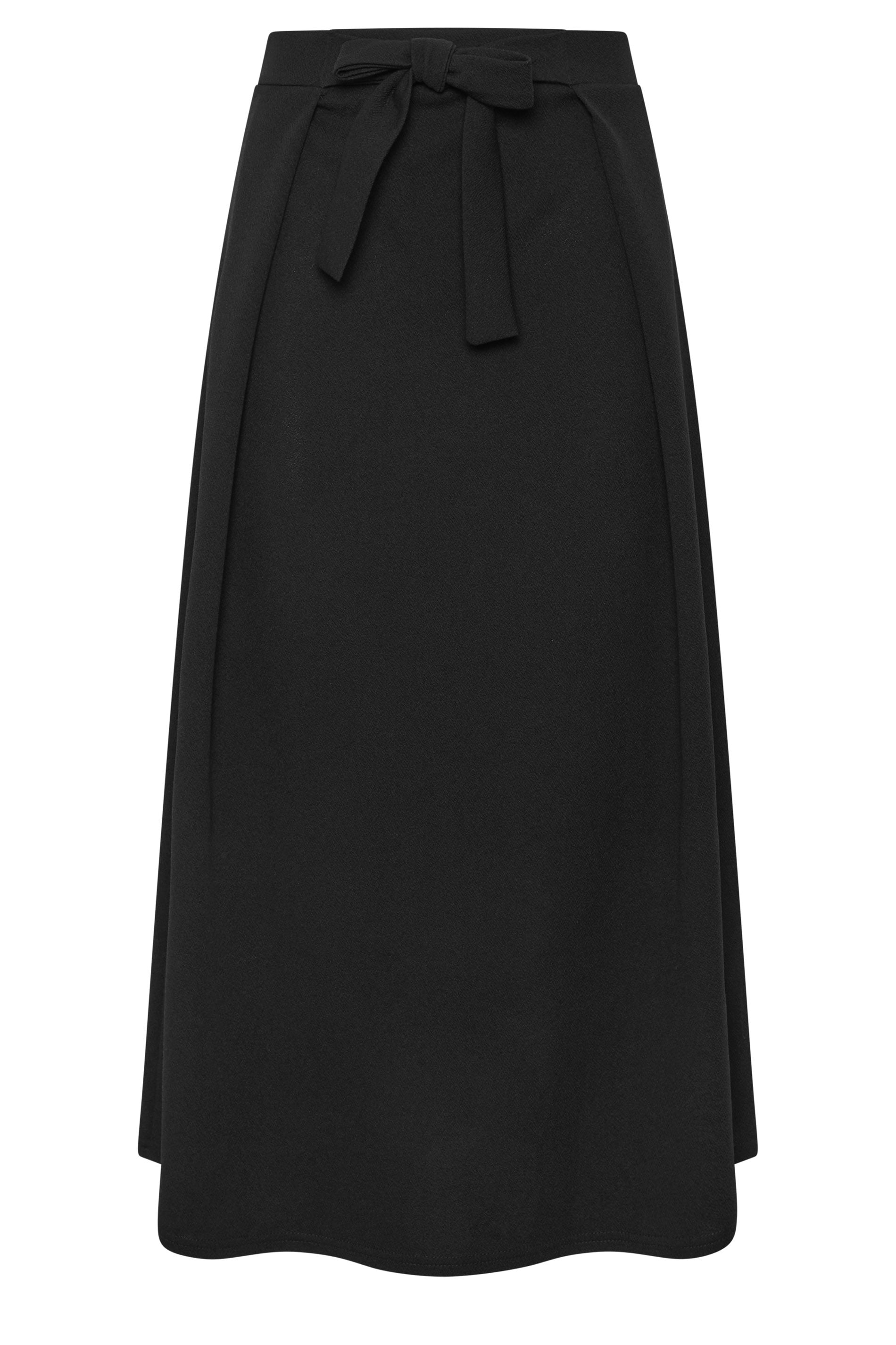 LTS Tall Women's Black Tie Waist Midi Skirt | Long Tall Sally 5