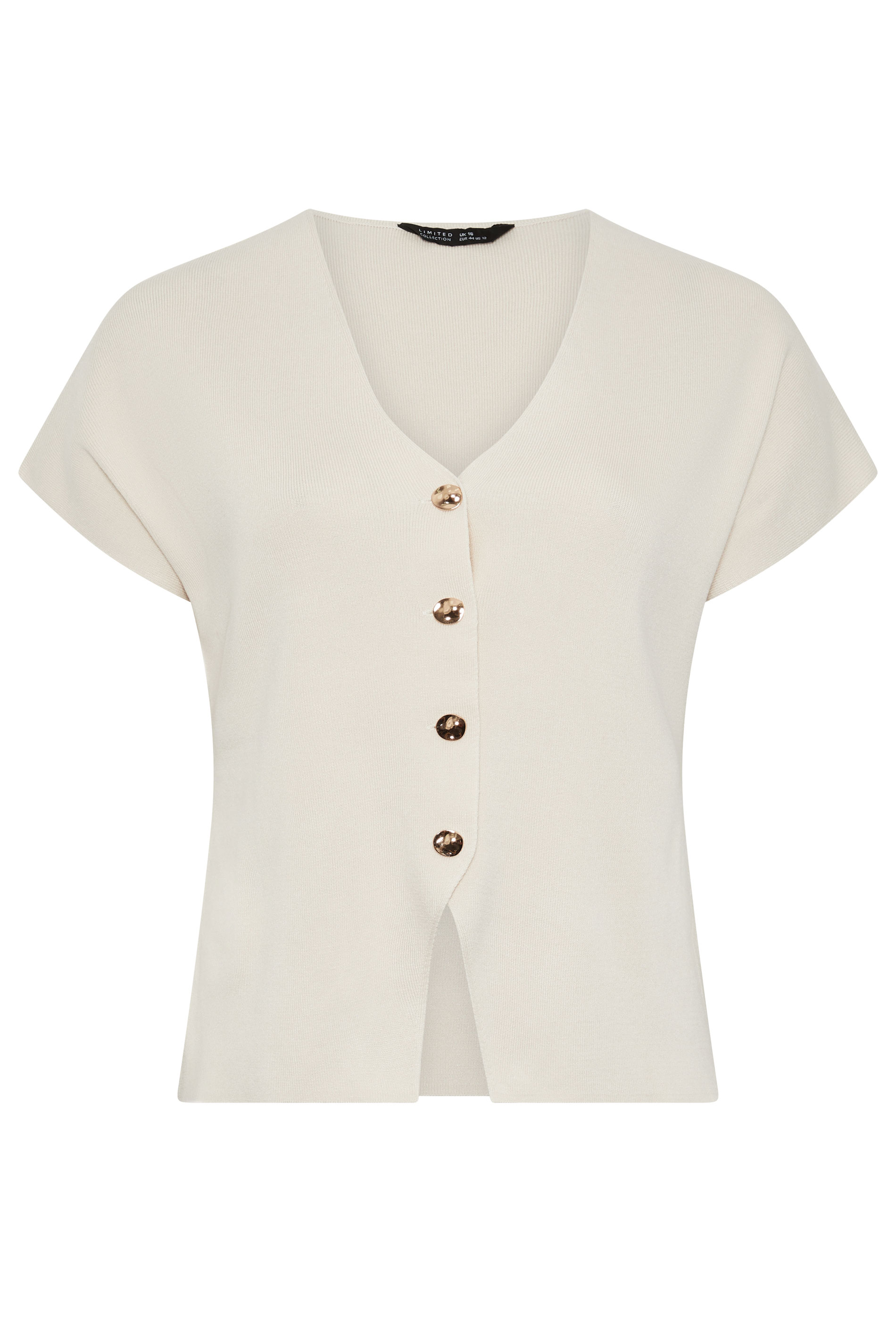 LIMITED COLLECTION Plus Size Natural Brown Compact Knitted Top | Yours Clothing 5