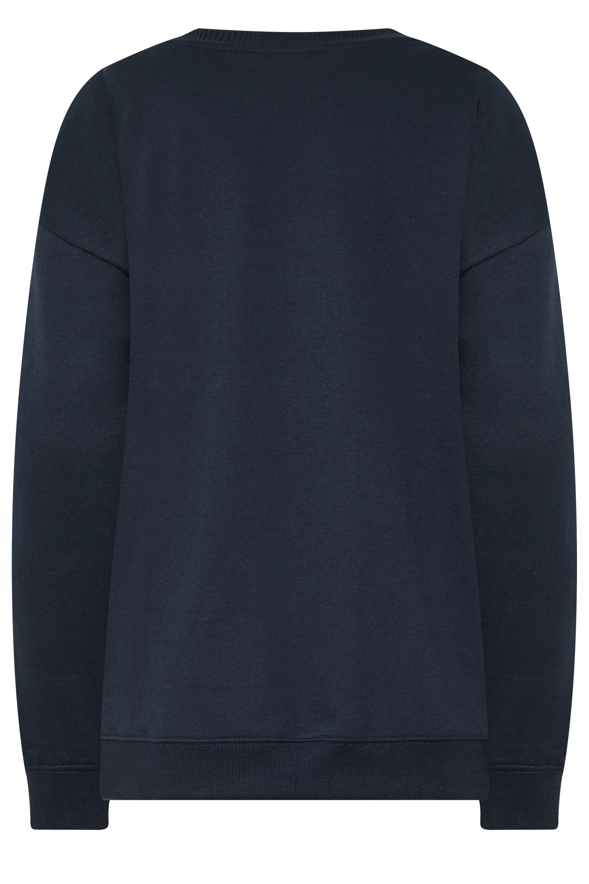 LTS Tall Women's Navy Blue 'Country Club' Embroidered Slogan Sweatshirt | Long Tall Sally 6