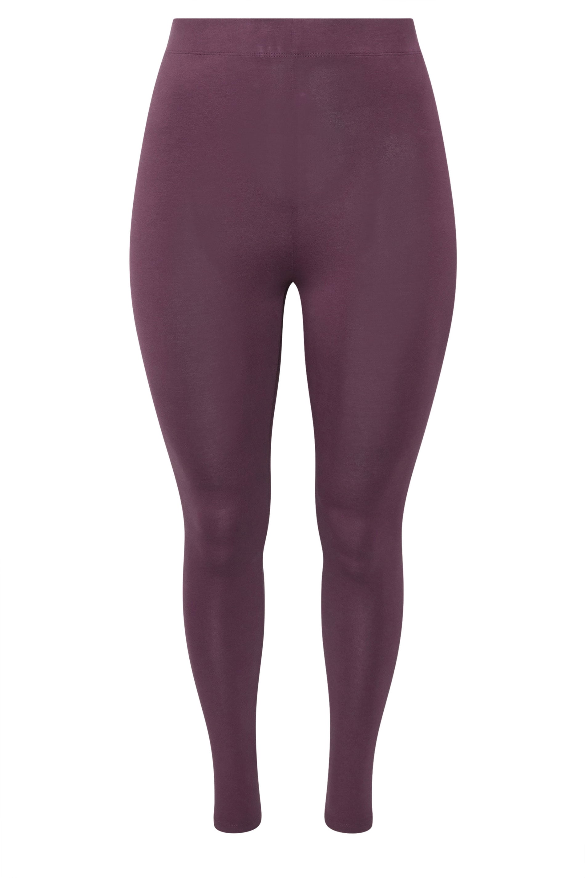 YOURS Plus Size Dark Purple Leggings | Yours Clothing 6